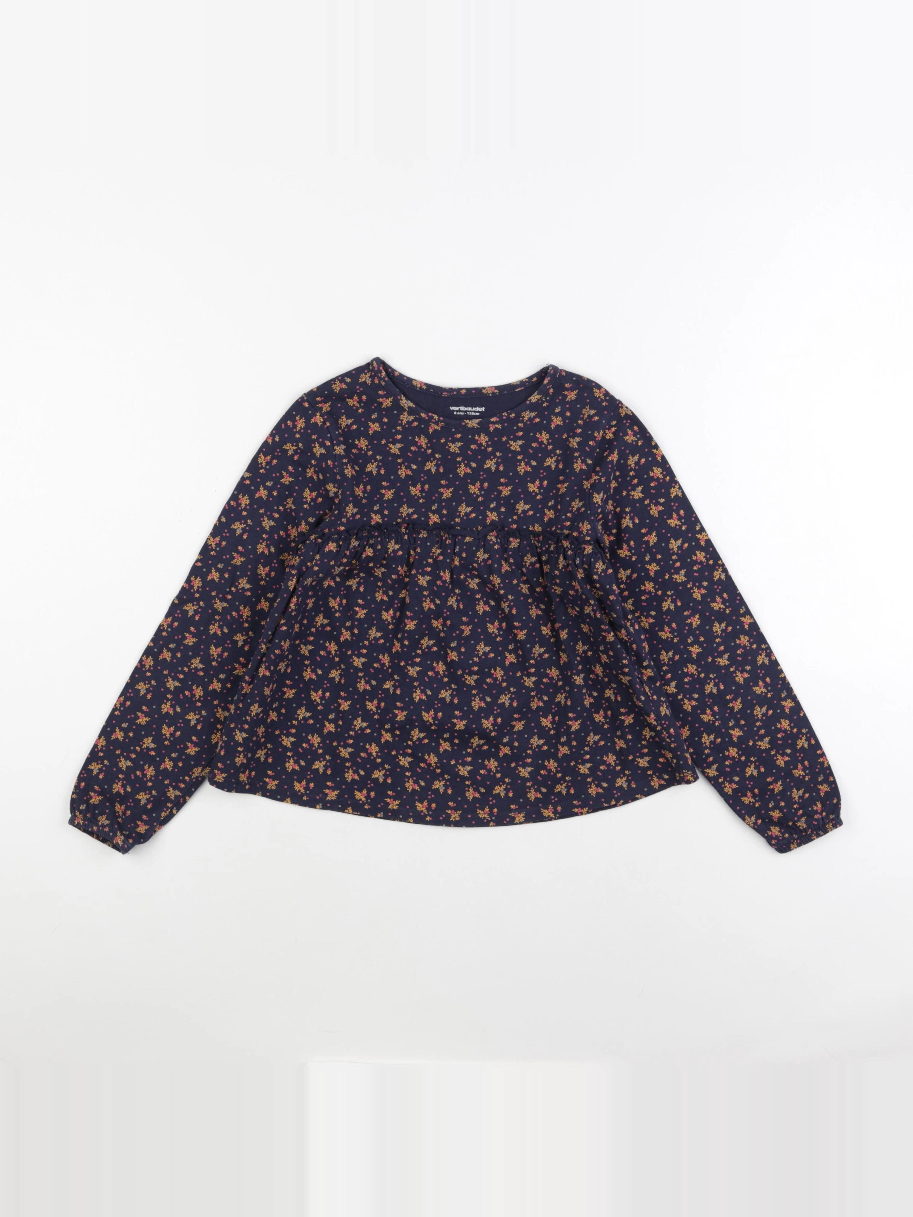 Vertbaudet - tee-shirt bleu - 8 ans