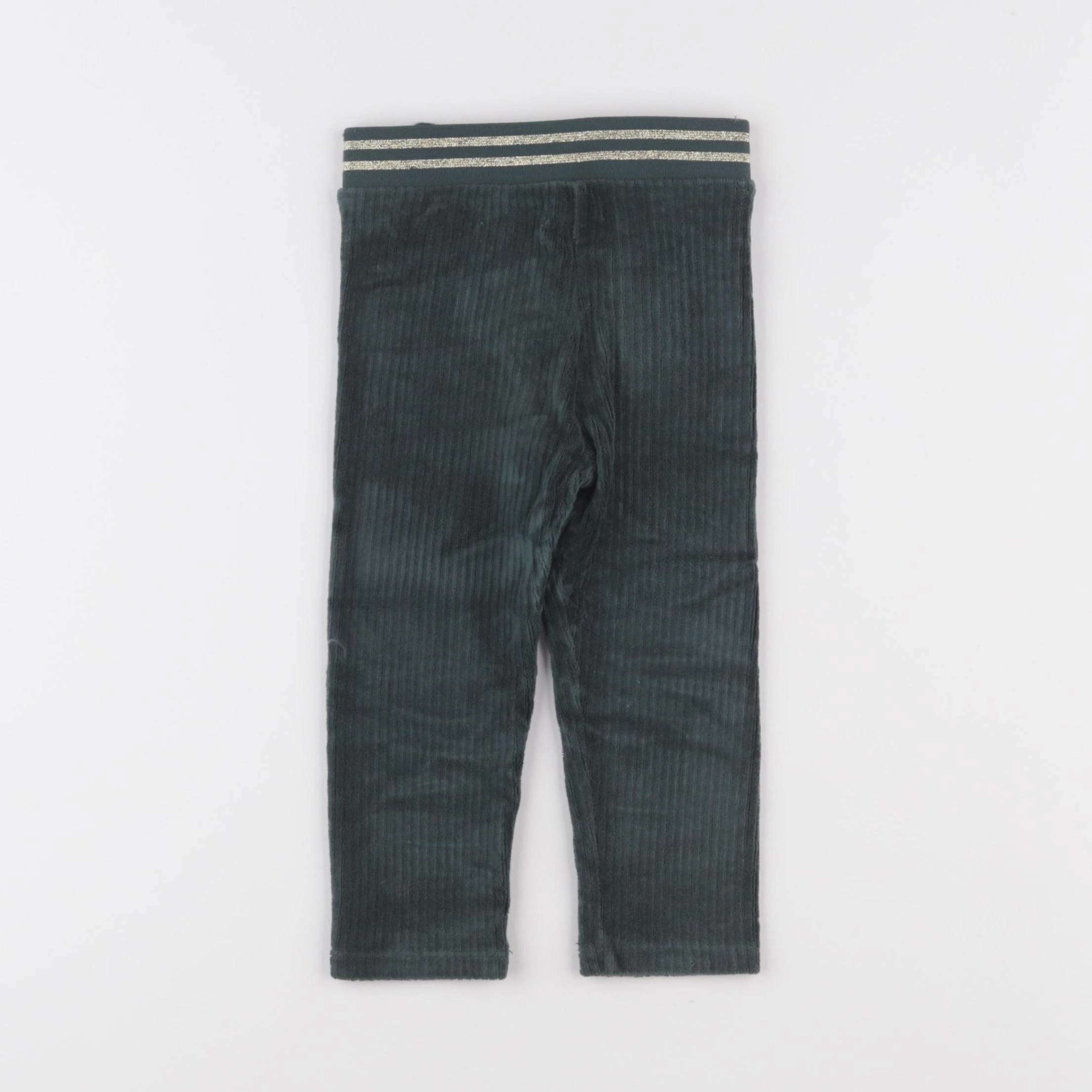 Vertbaudet - pantalon vert - 2 ans