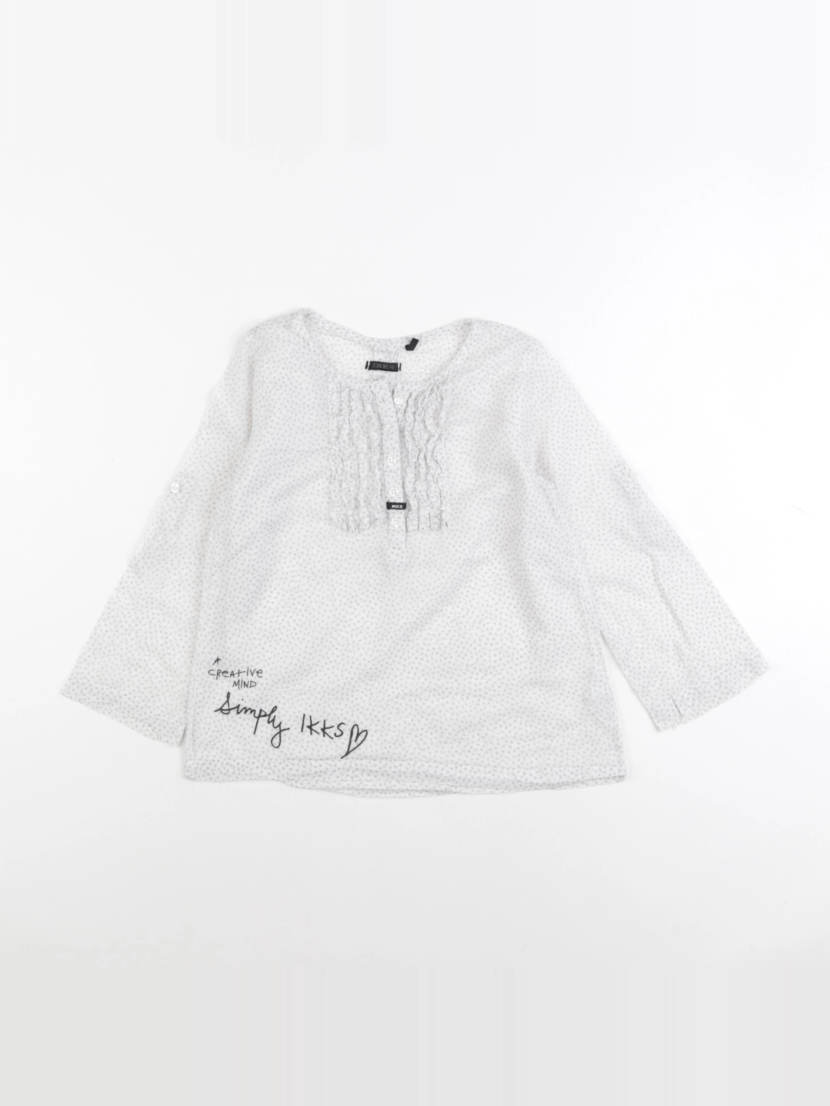 IKKS - blouse blanc - 4 ans