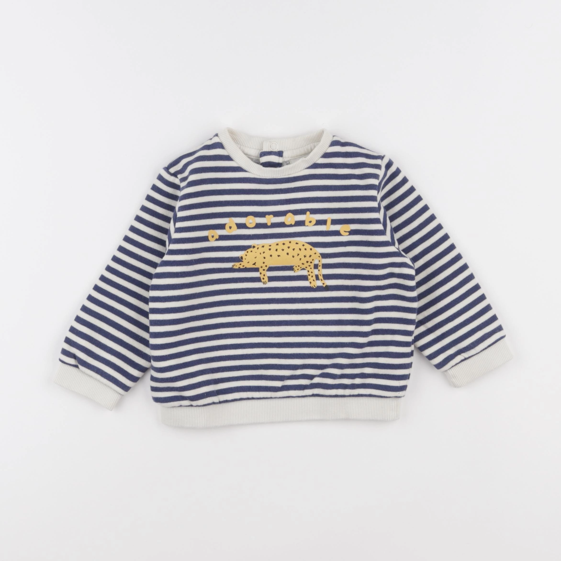 Tape à l'oeil - sweat blanc, bleu - 18 mois
