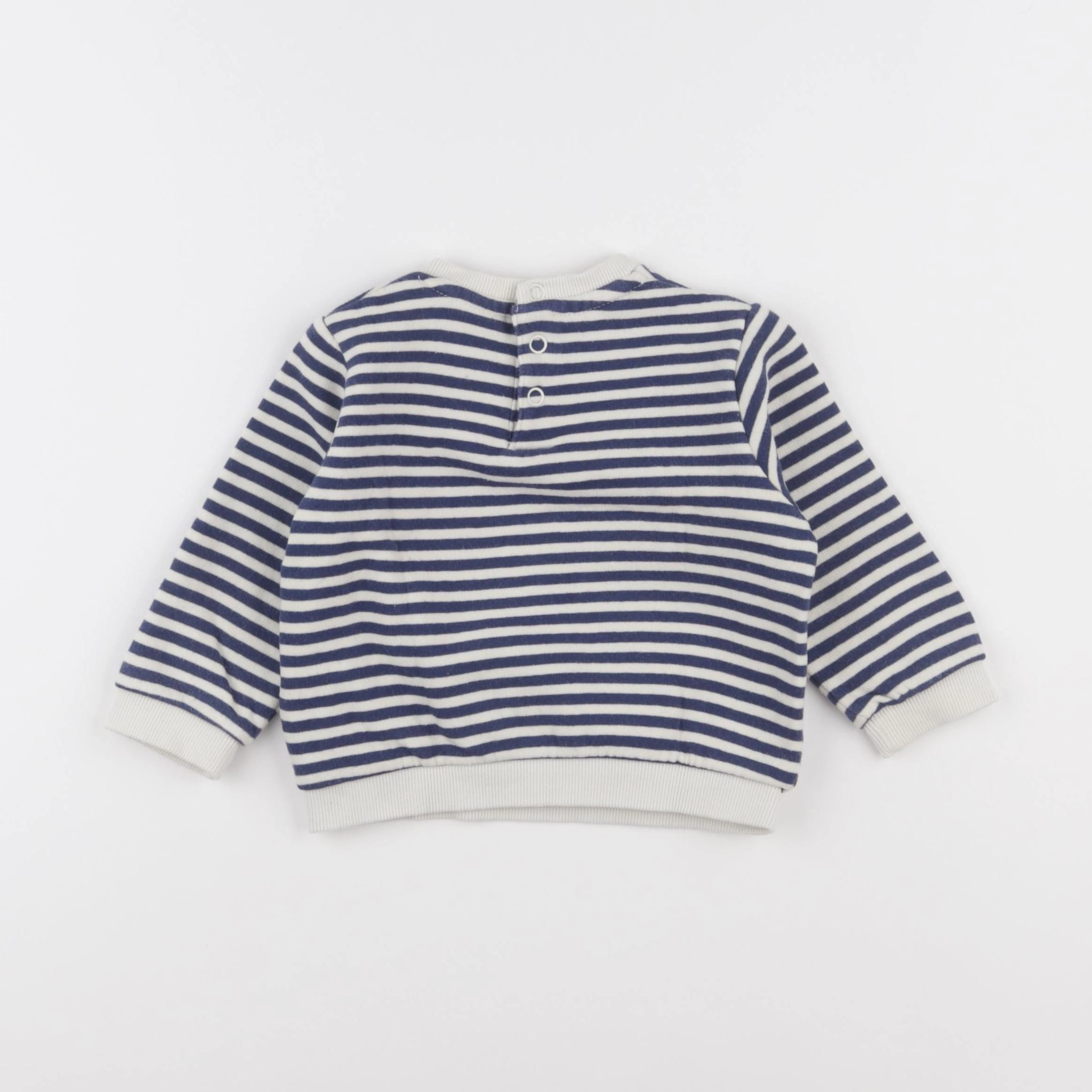 Tape à l'oeil - sweat blanc, bleu - 18 mois