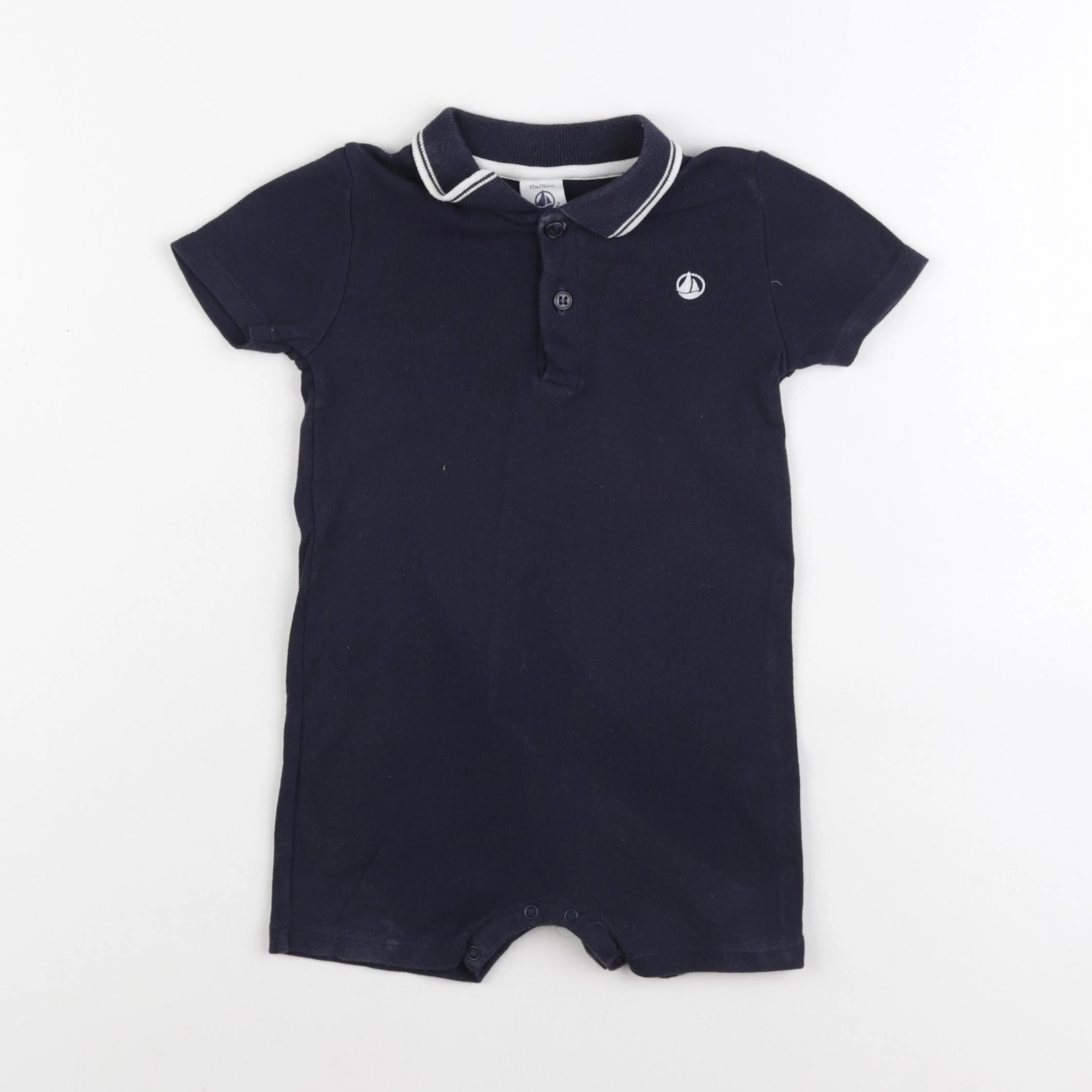 Petit Bateau - combinaison bleu - 12 mois