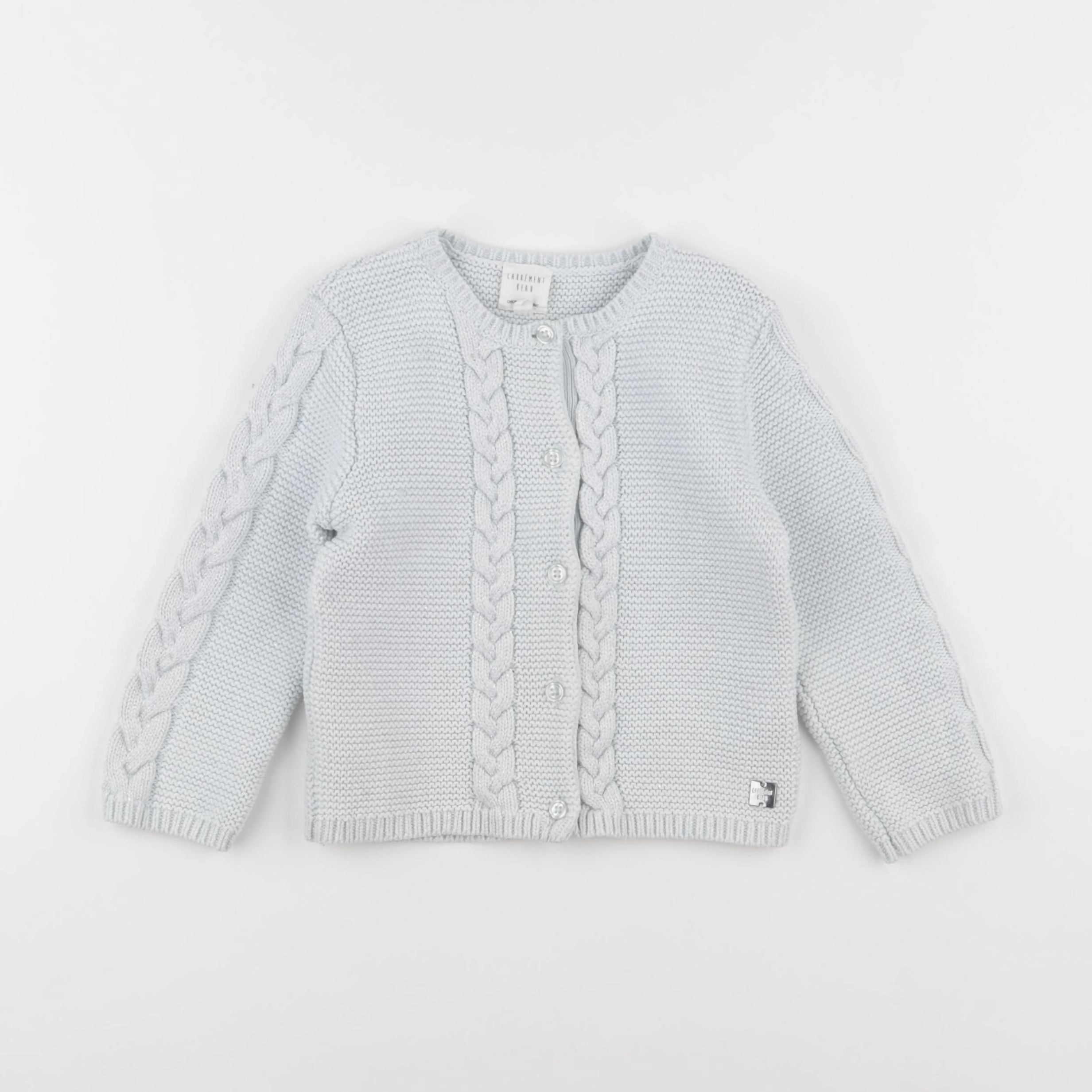 Carrément Beau - gilet bleu, argent - 3 ans