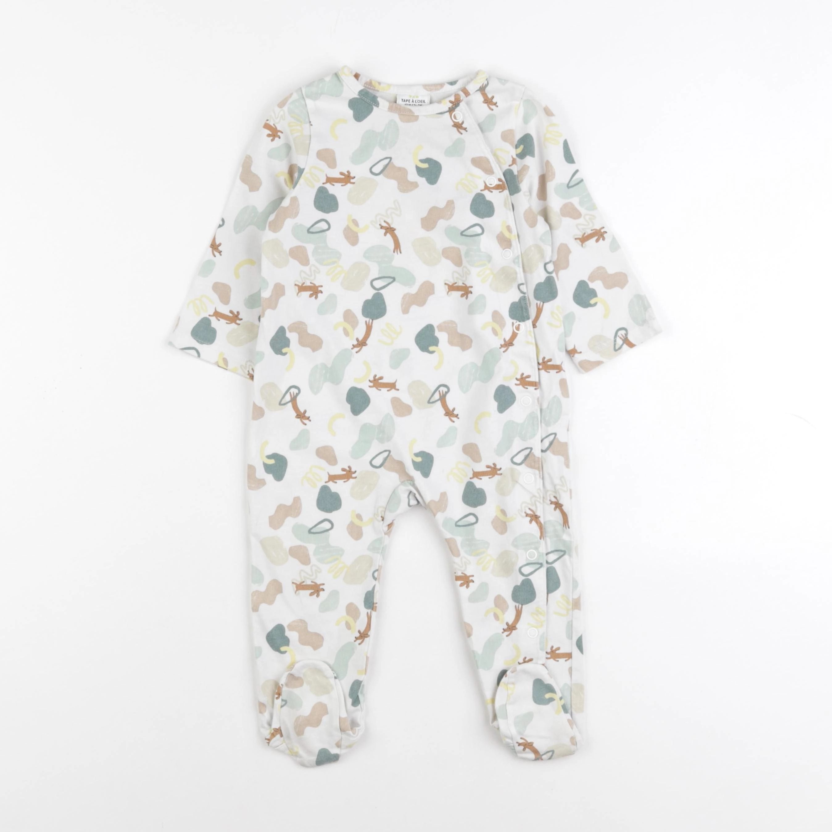 Tape à l'oeil - pyjama coton blanc - 12 mois