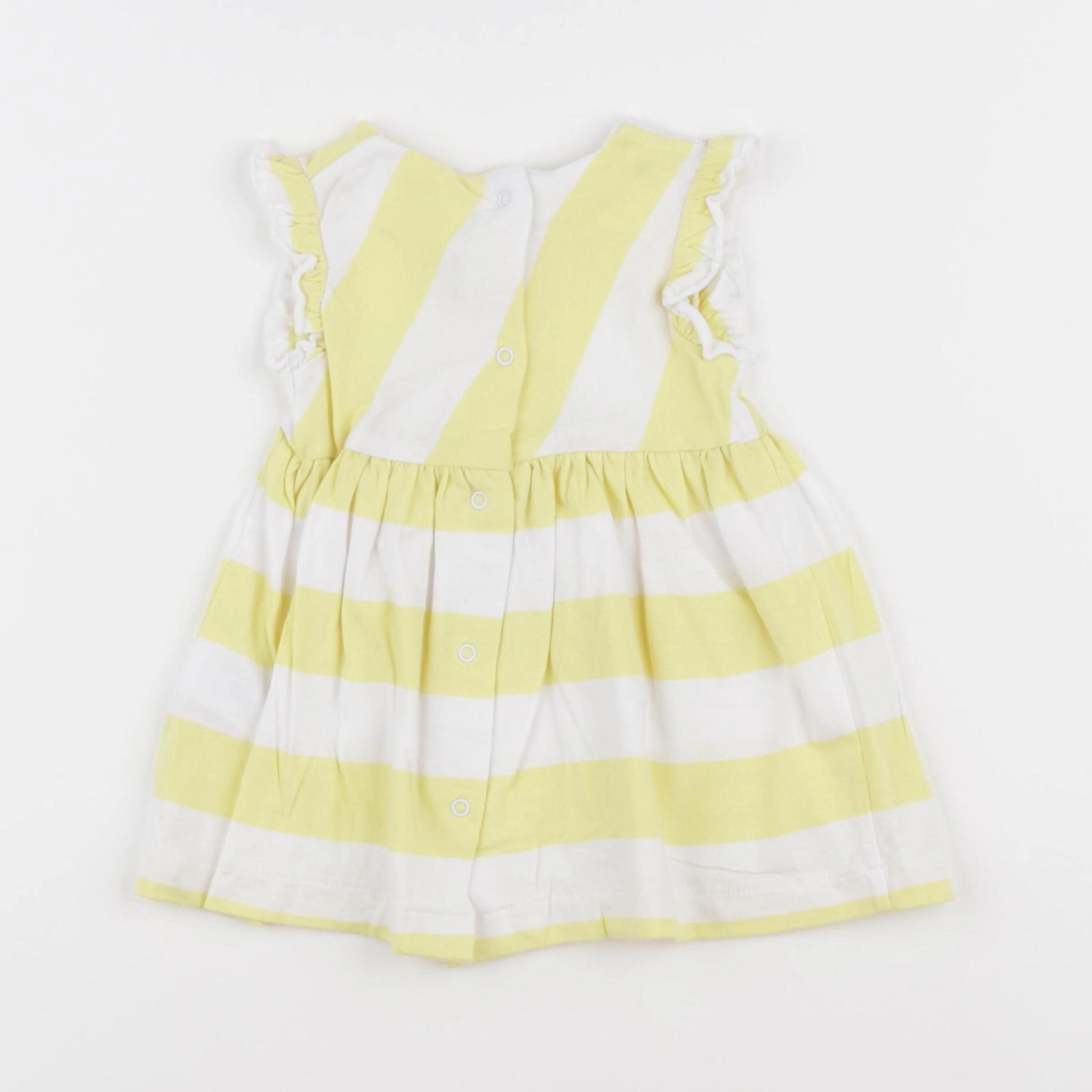 Vertbaudet - robe blanc, jaune - 6 mois