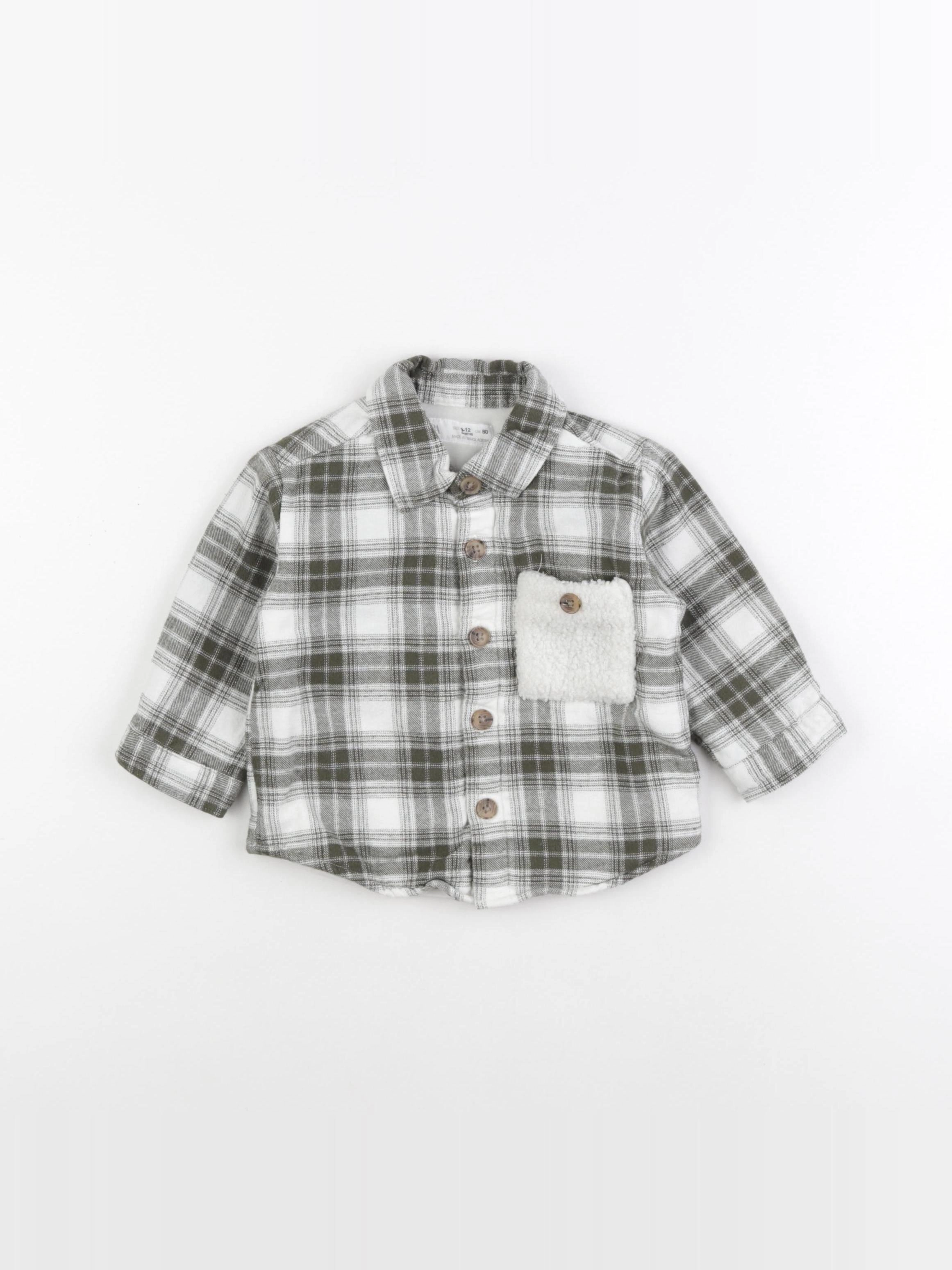 Zara - chemise vert - 9/12 mois