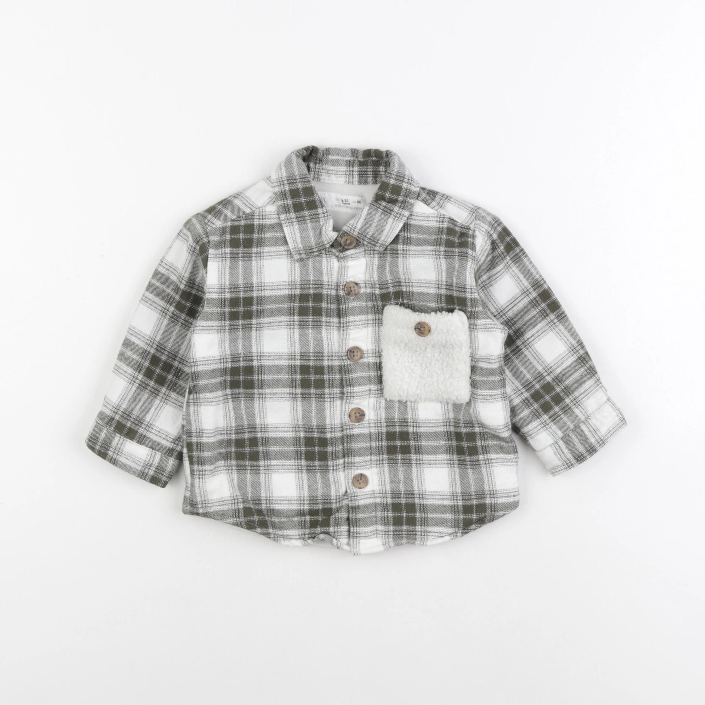 Zara - chemise vert - 9/12 mois