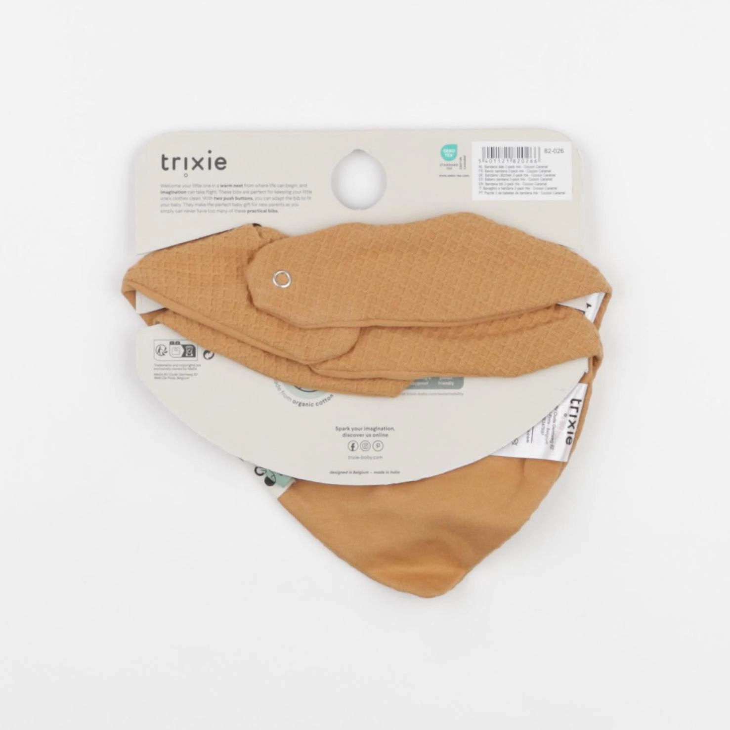 Trixie - bavoir marron - x2
