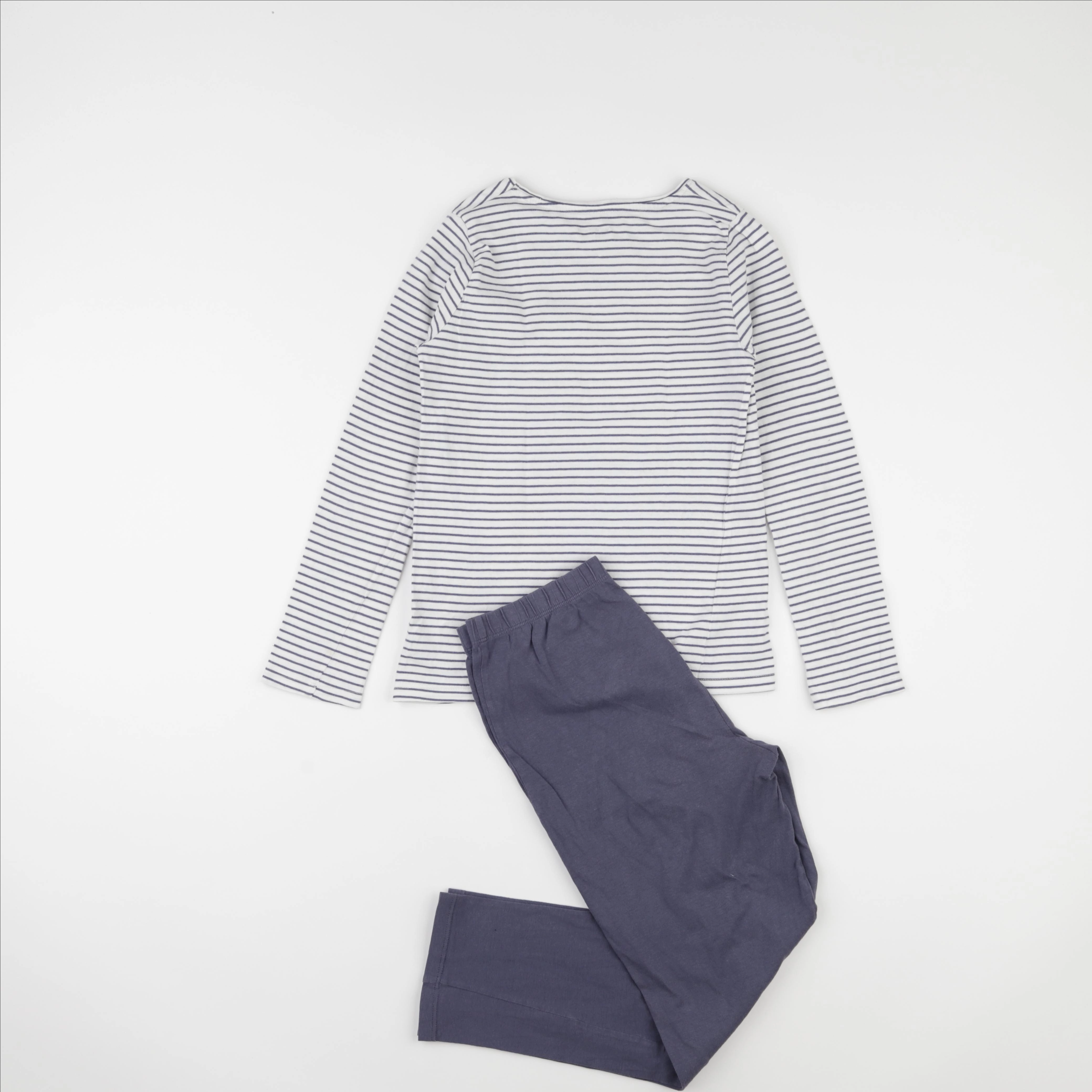 Vertbaudet - pyjama coton blanc, bleu - 10 ans
