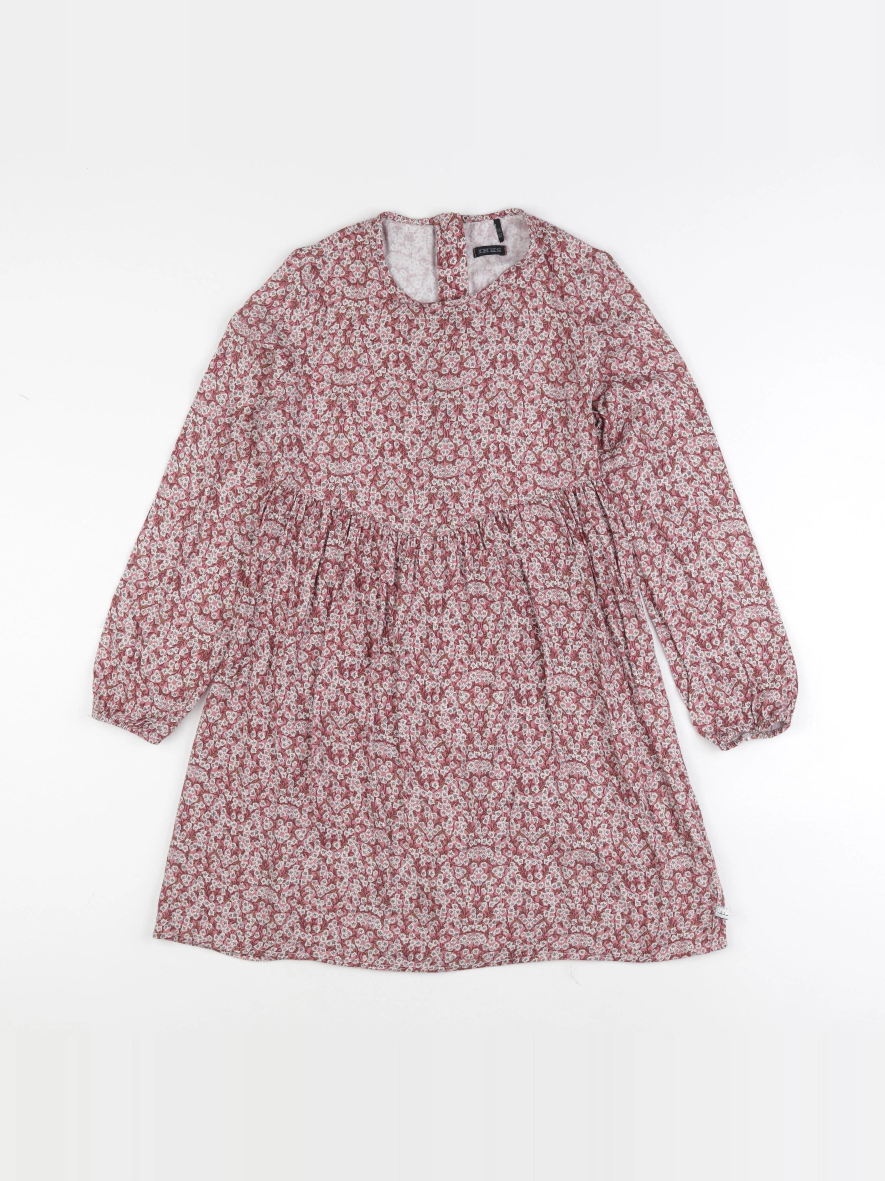 IKKS - robe rose - 10 ans