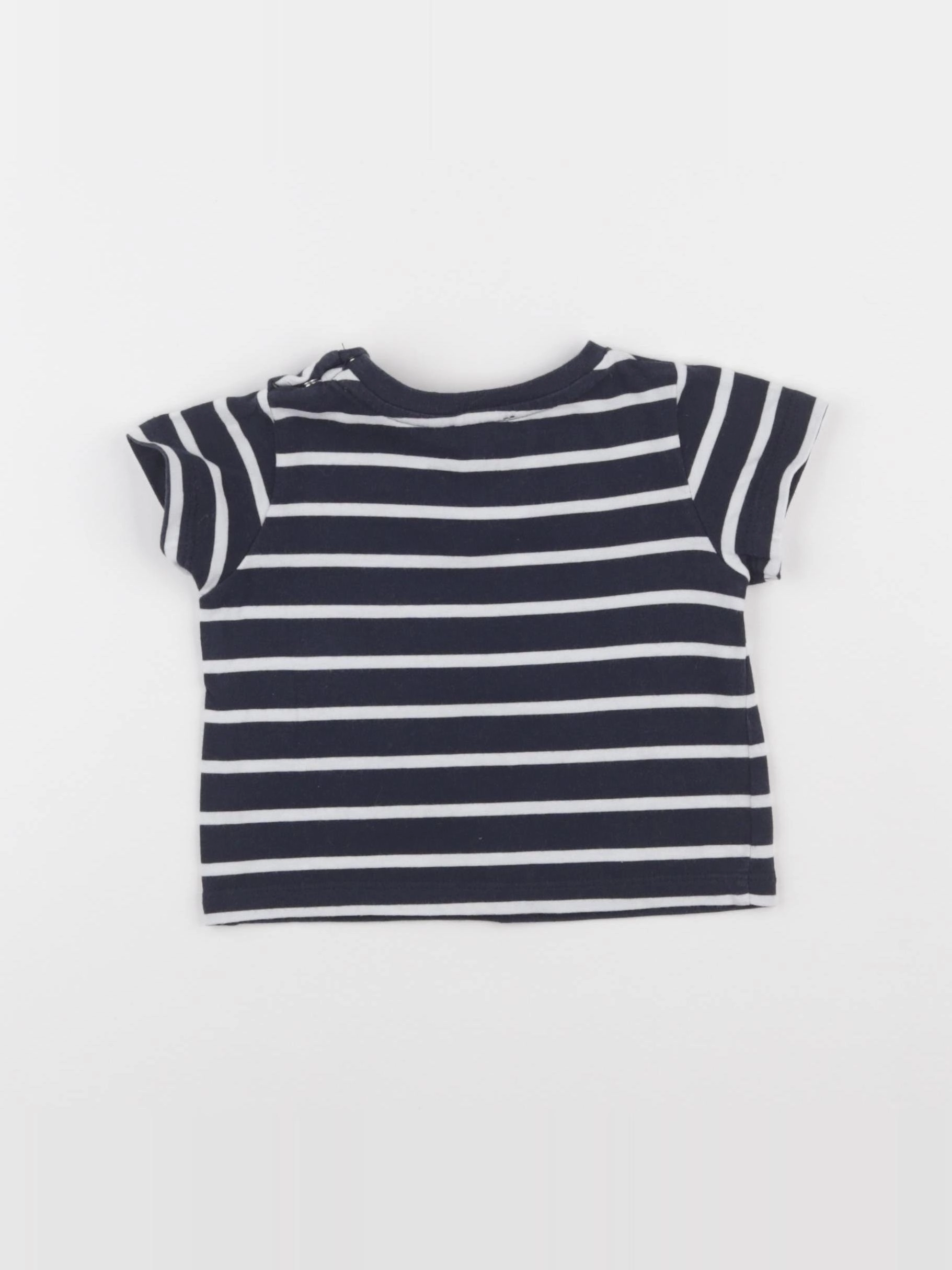 Jacadi - tee-shirt blanc, bleu - 12 mois