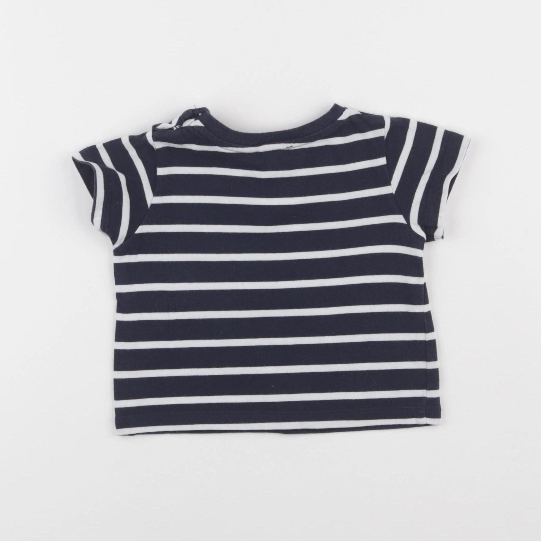 Jacadi - tee-shirt blanc, bleu - 12 mois