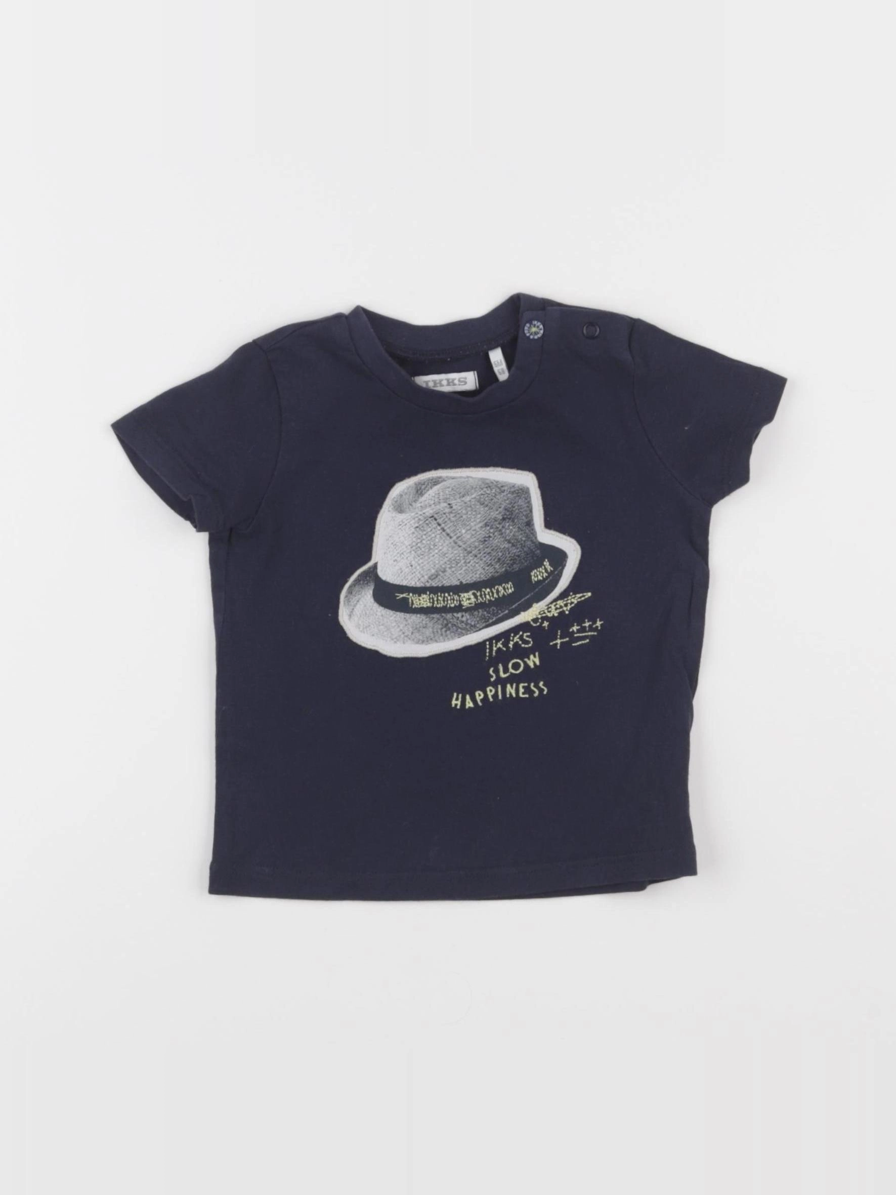 IKKS - tee-shirt bleu - 6 mois