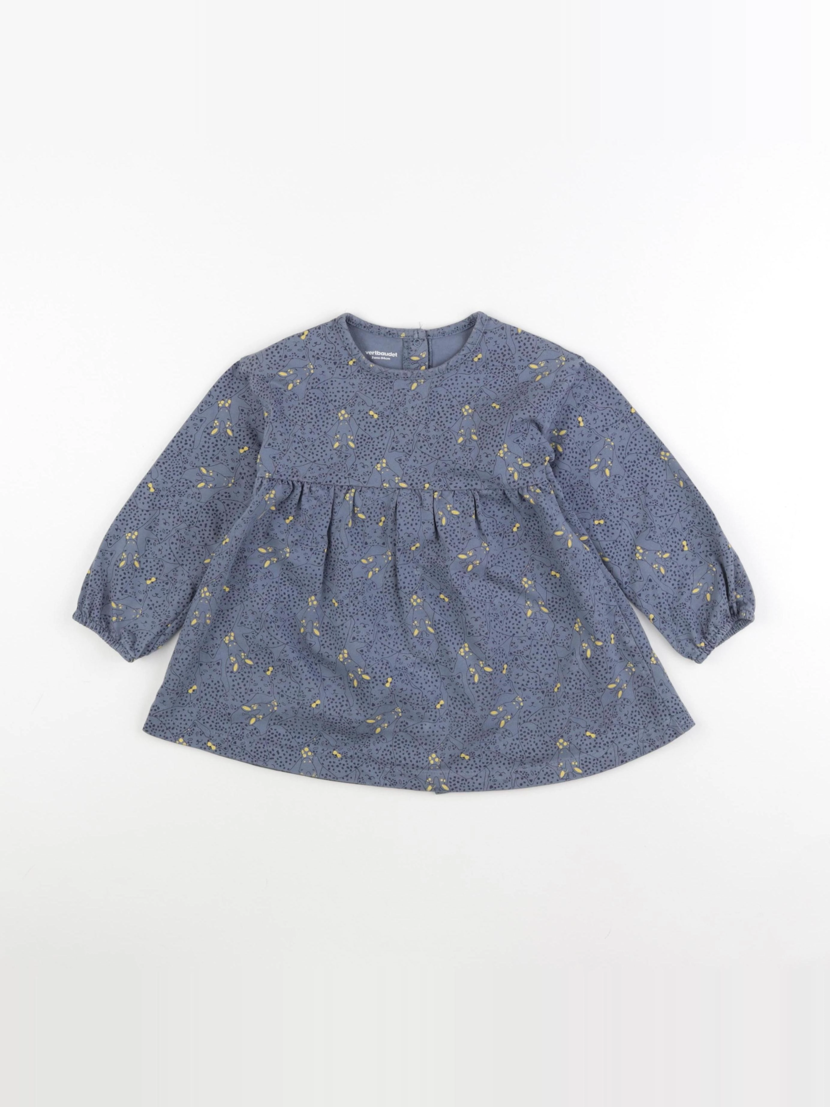 Vertbaudet - tee-shirt bleu - 3 mois