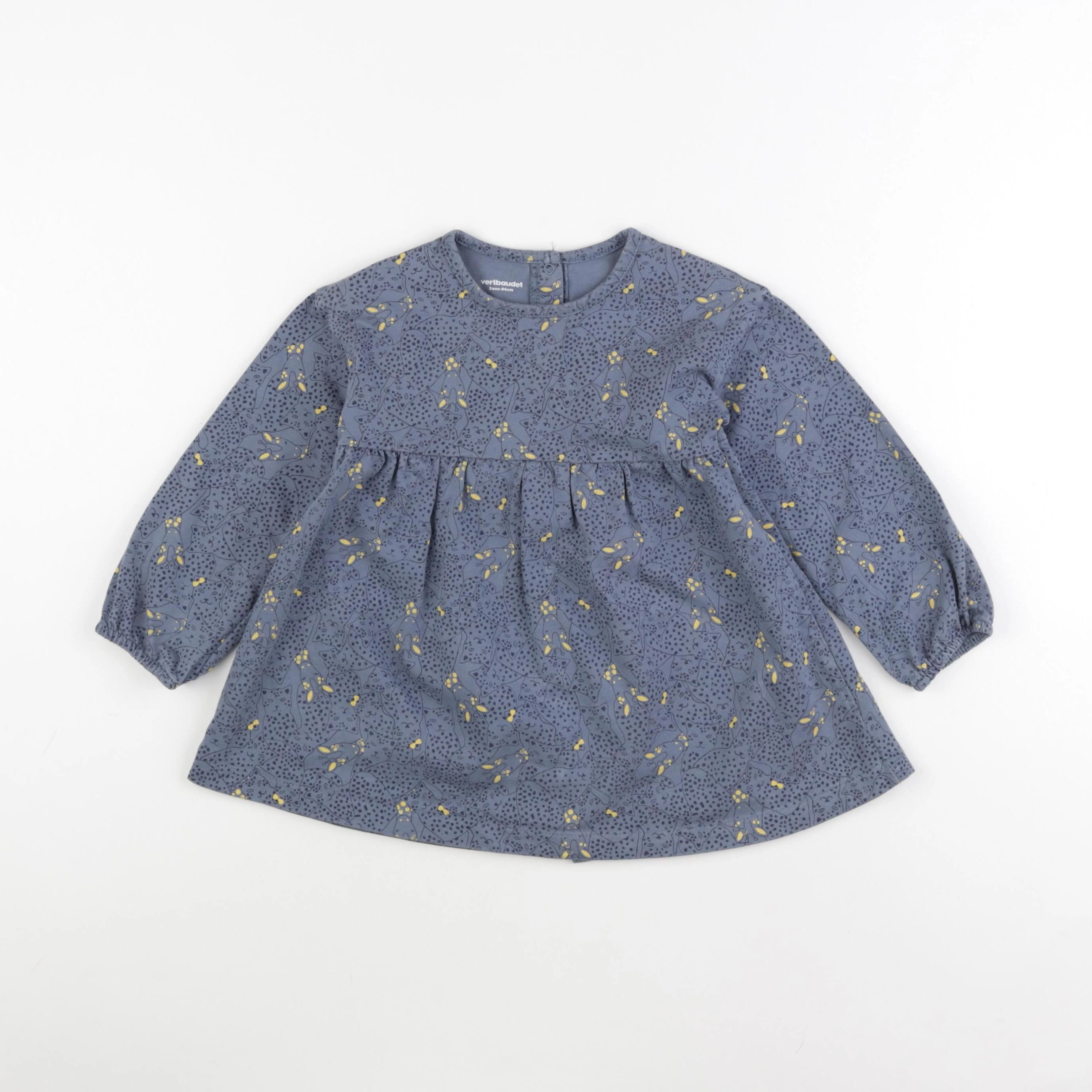 Vertbaudet - tee-shirt bleu - 3 mois