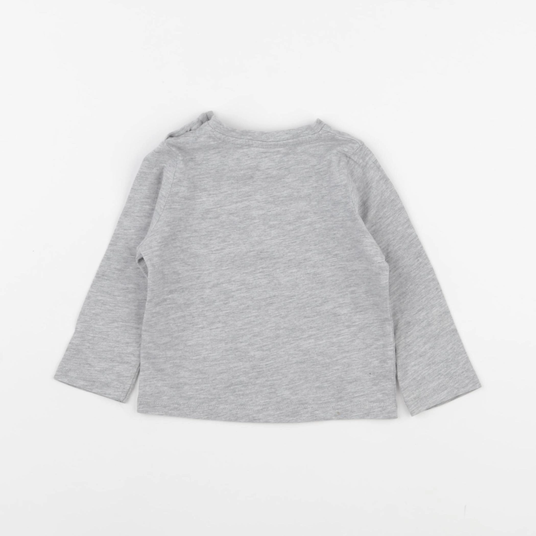 Vertbaudet - tee-shirt gris - 12 mois
