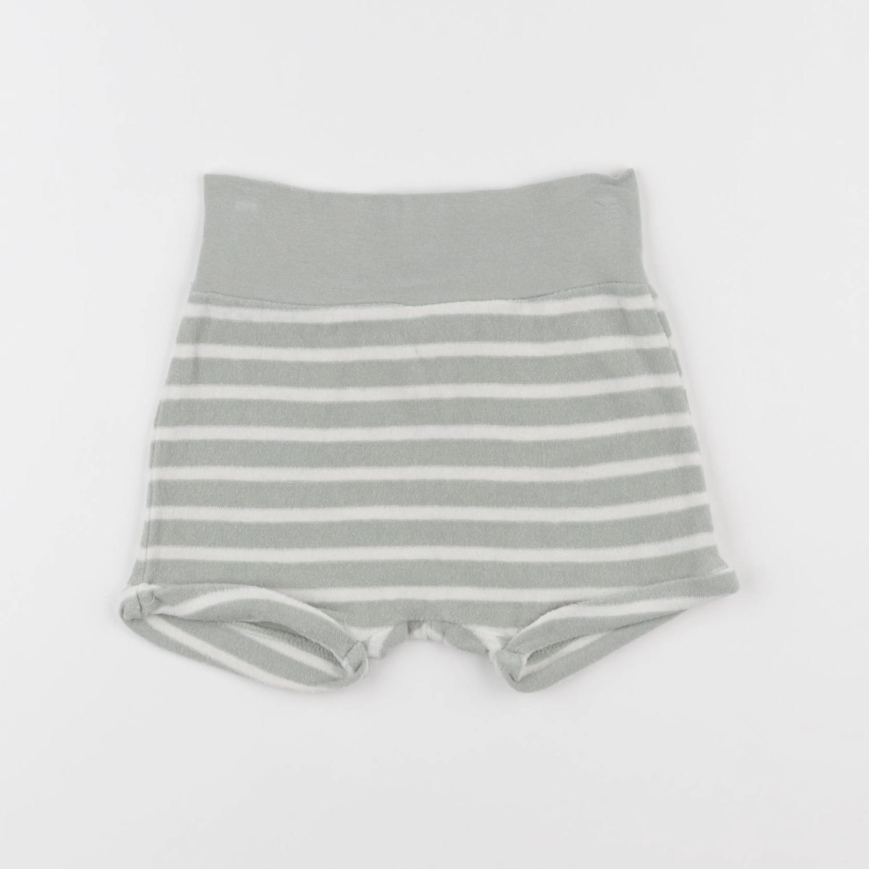 H&M - short vert, beige - 3/6 mois