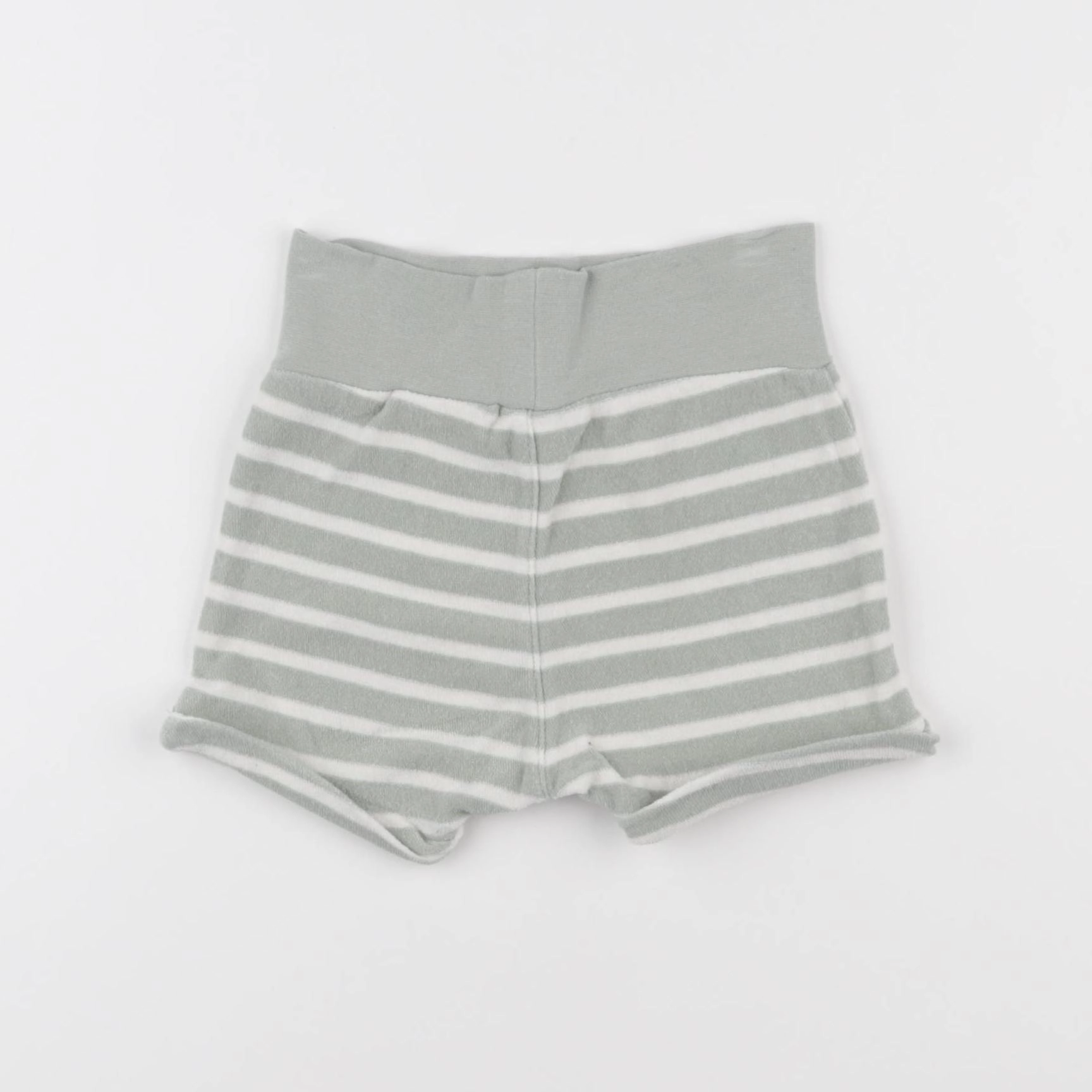 H&M - short vert, beige - 3/6 mois