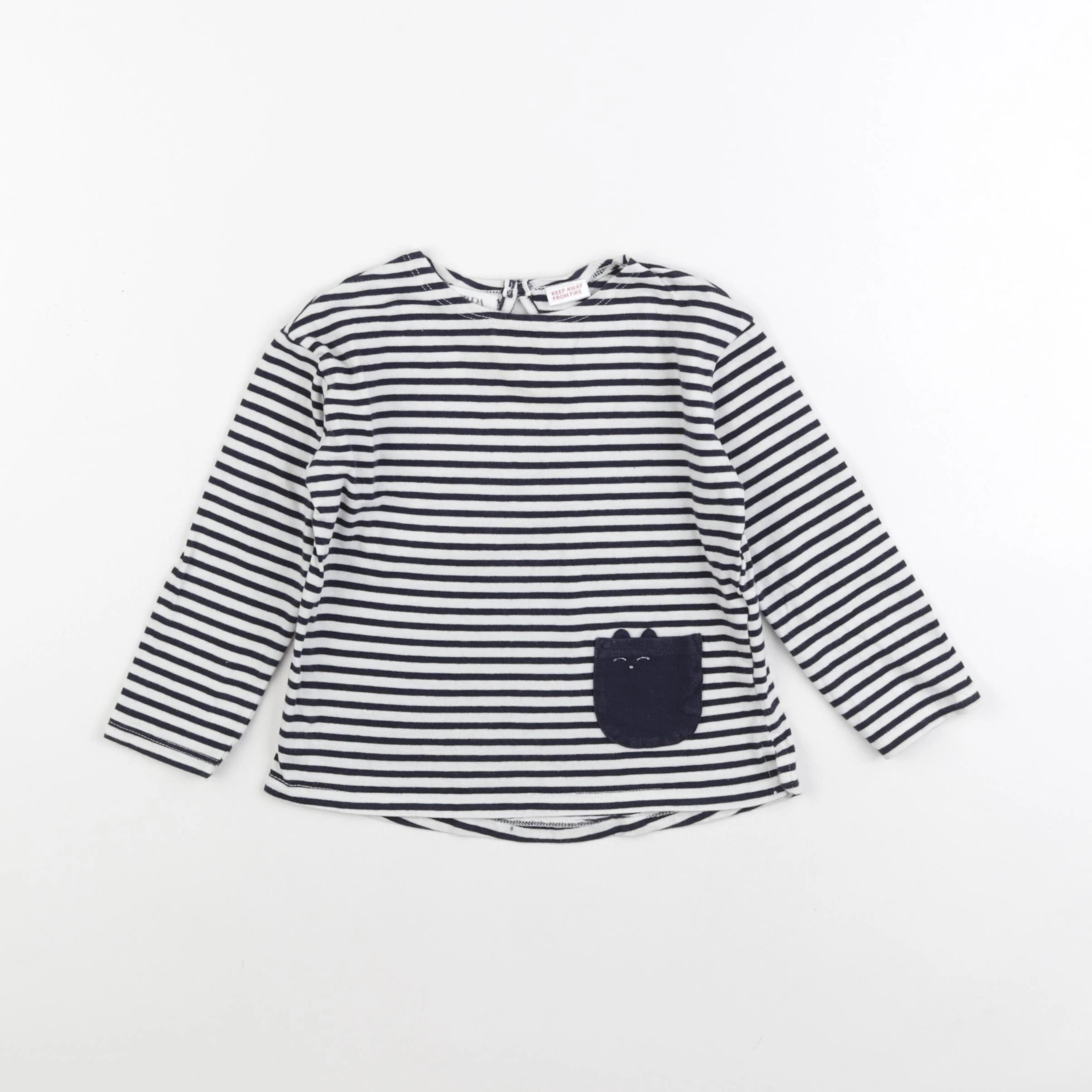 Zara - tee-shirt bleu - 2/3 ans