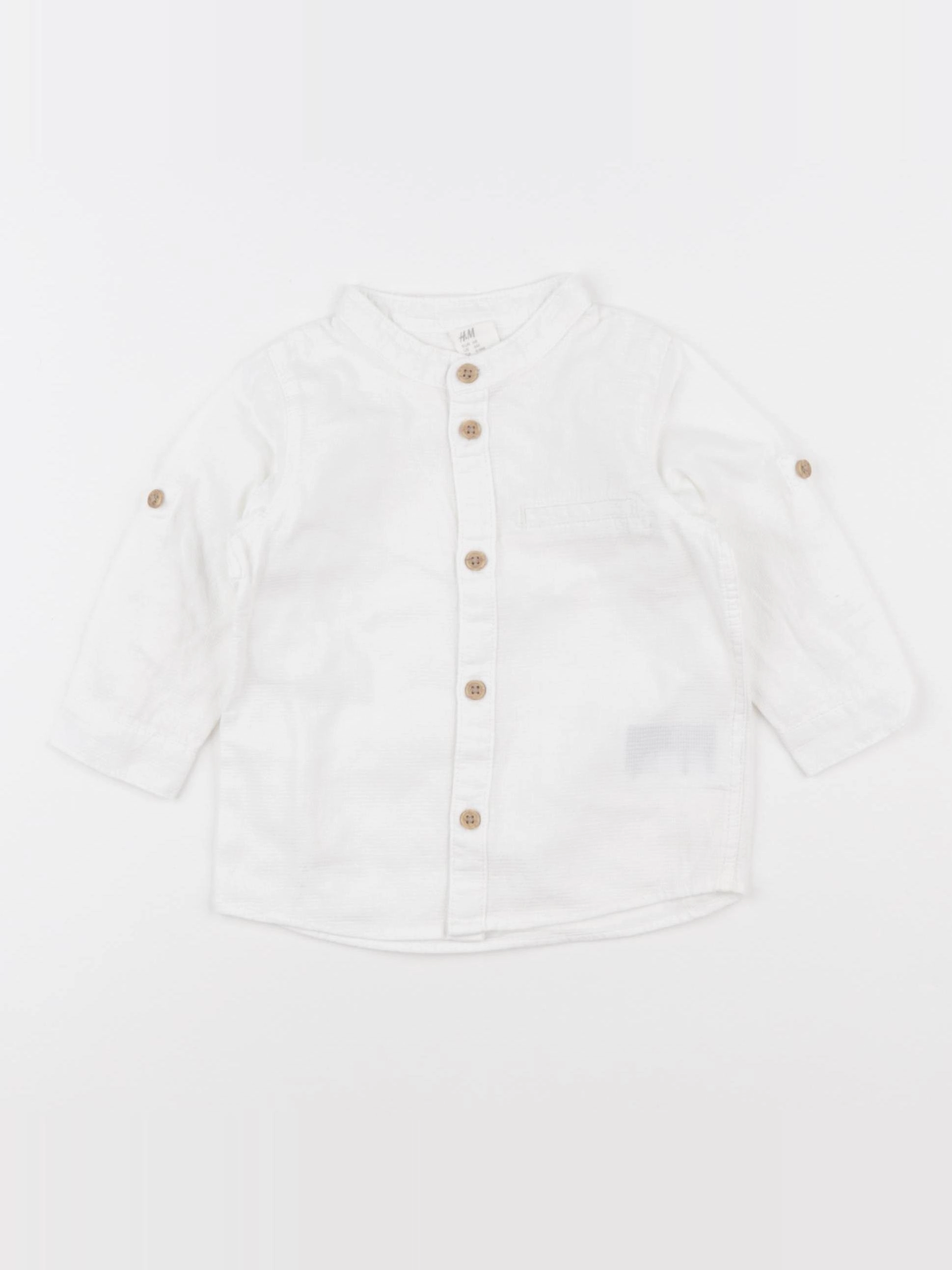 H&M - chemise blanc - 3/6 mois