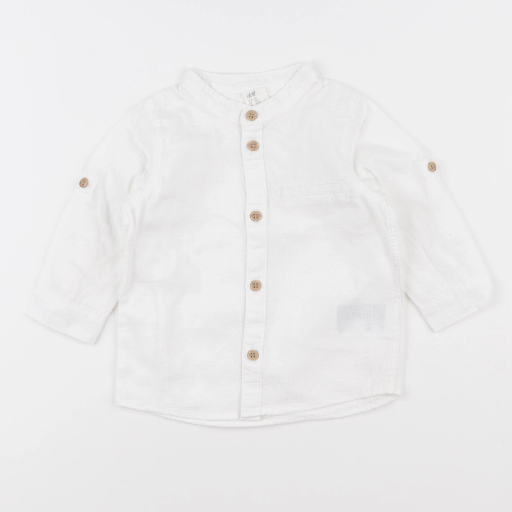 H&M - chemise blanc - 3/6 mois