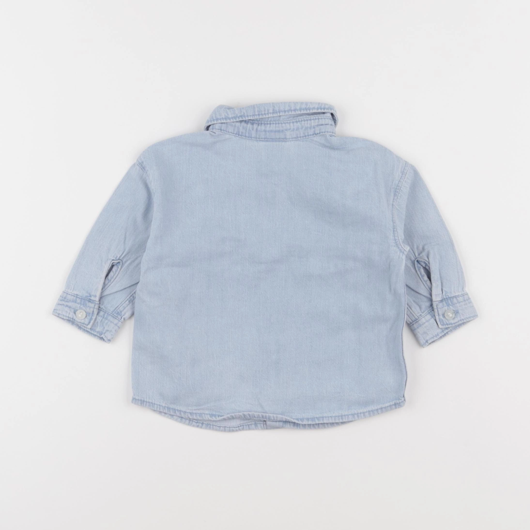 H&M - chemise bleu - 3/6 mois