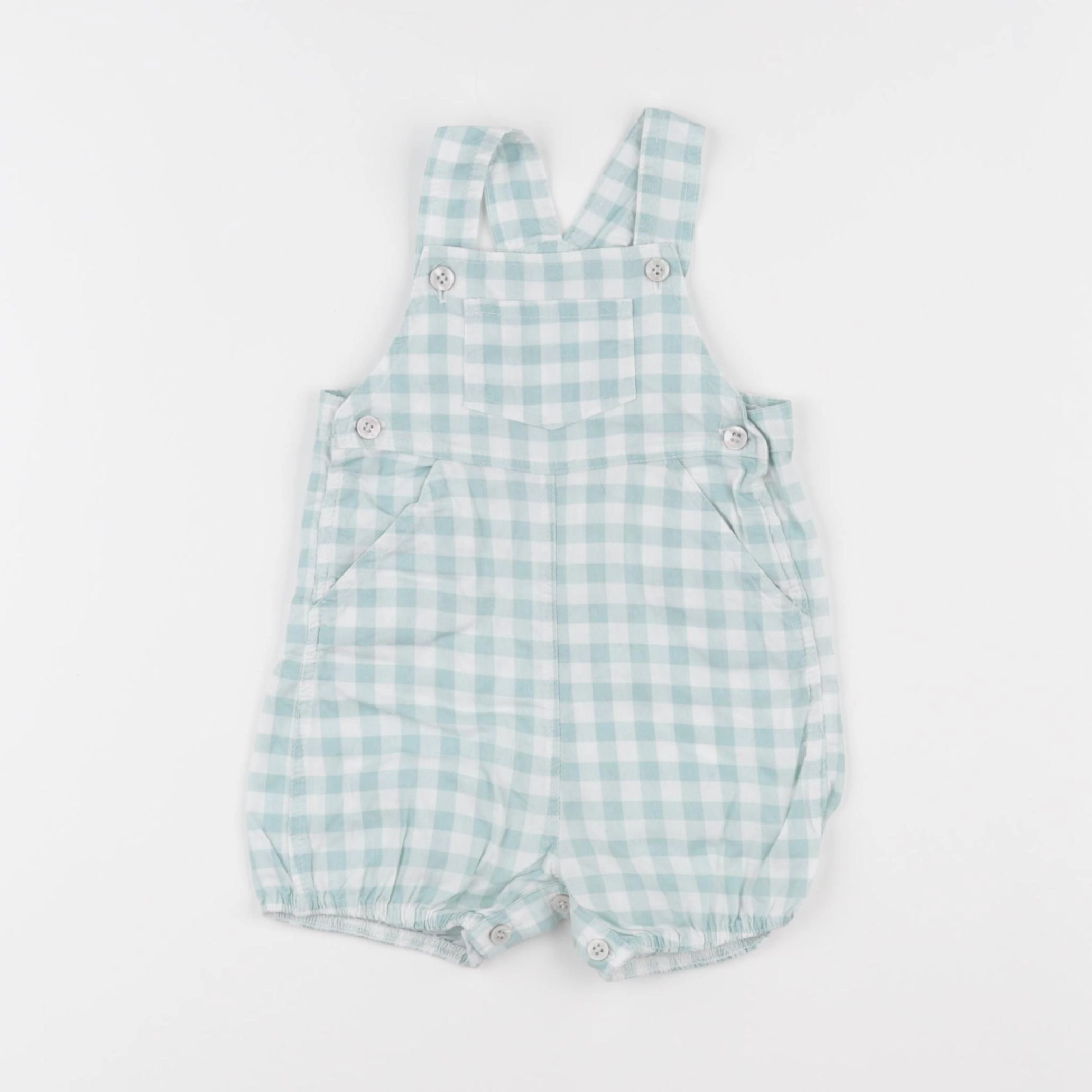 Lola Palacios - salopette blanc, vert - 12 mois