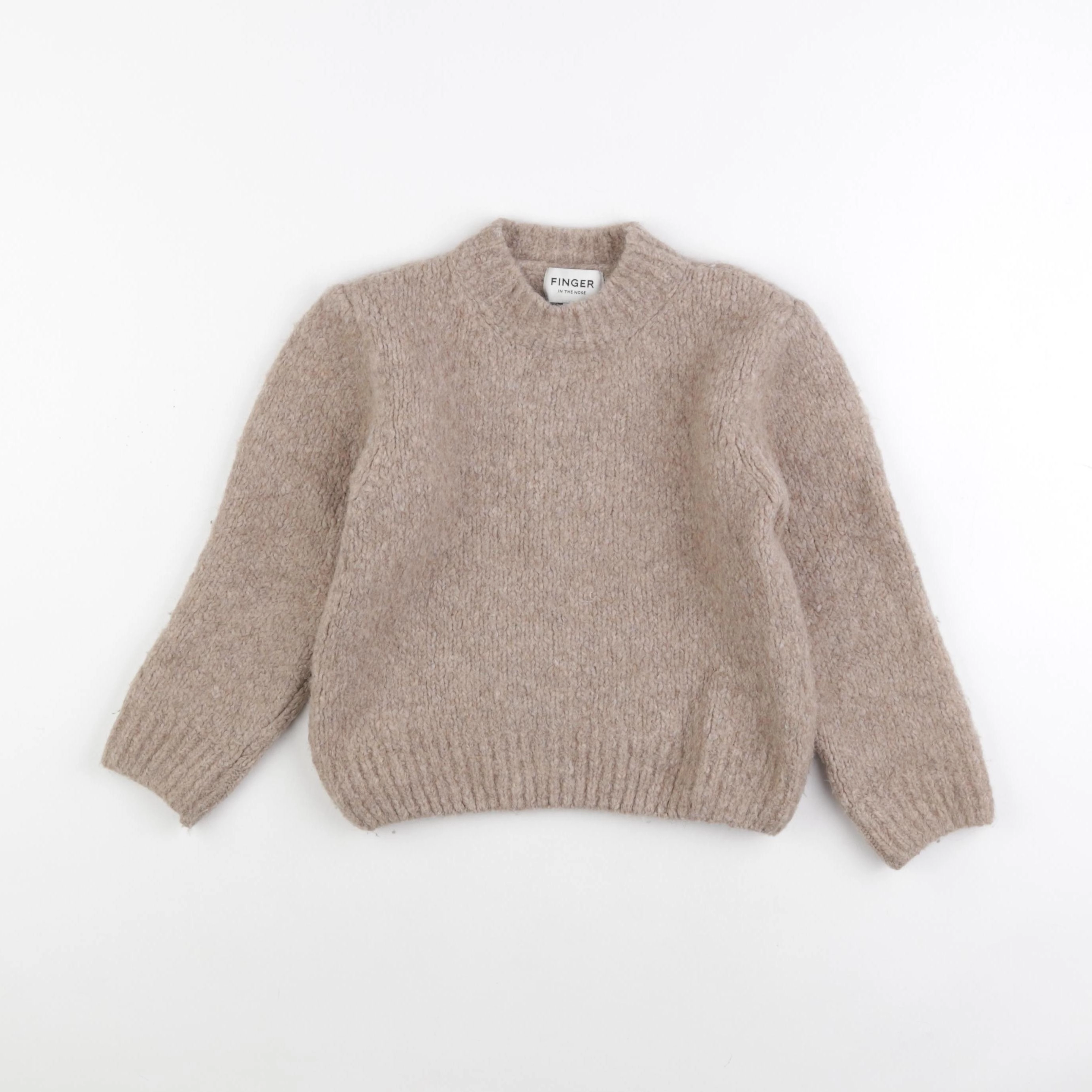 Finger in the nose - pull beige - 6/7 ans