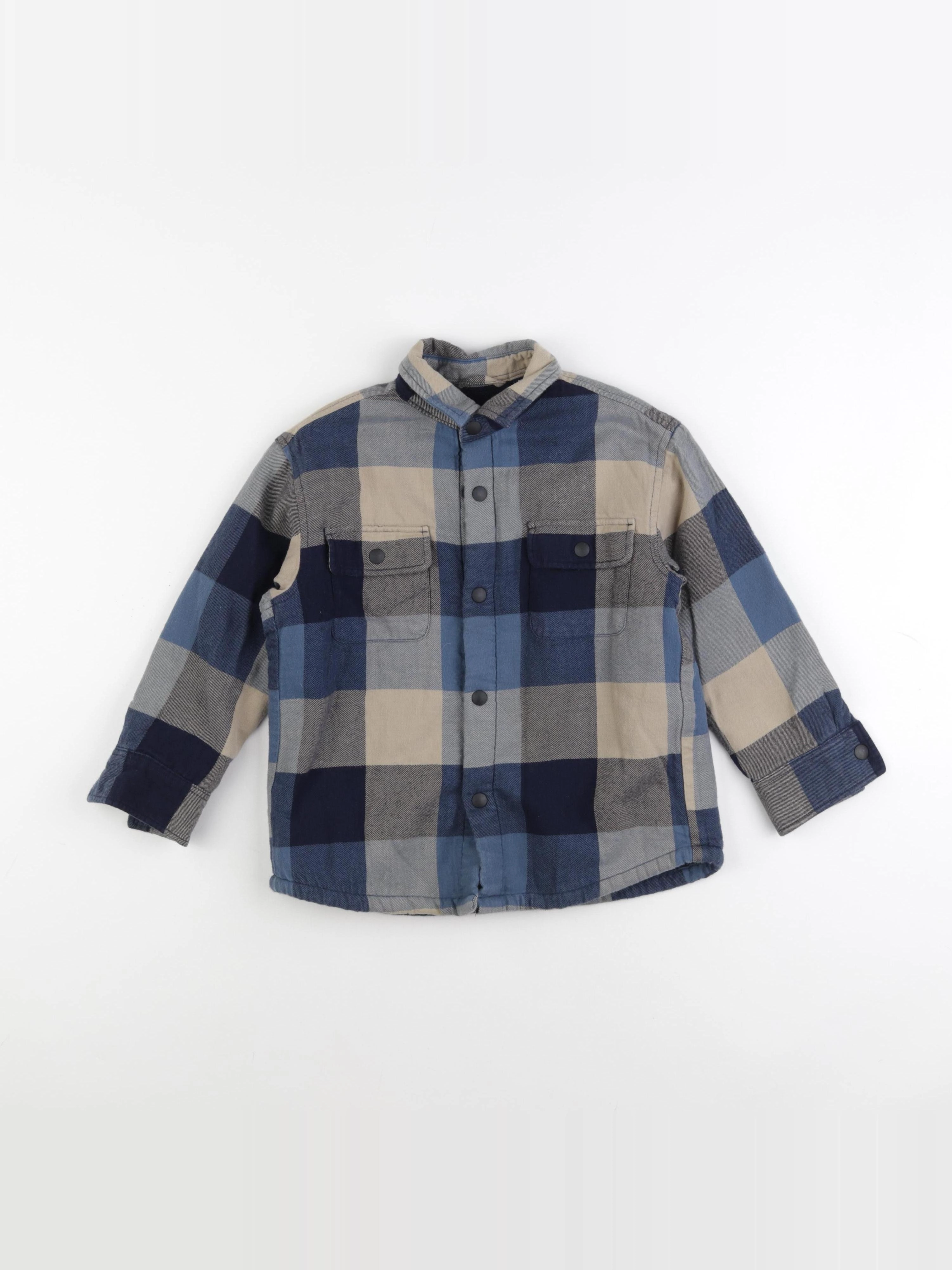 Uniqlo - chemise bleu - 3/4 ans