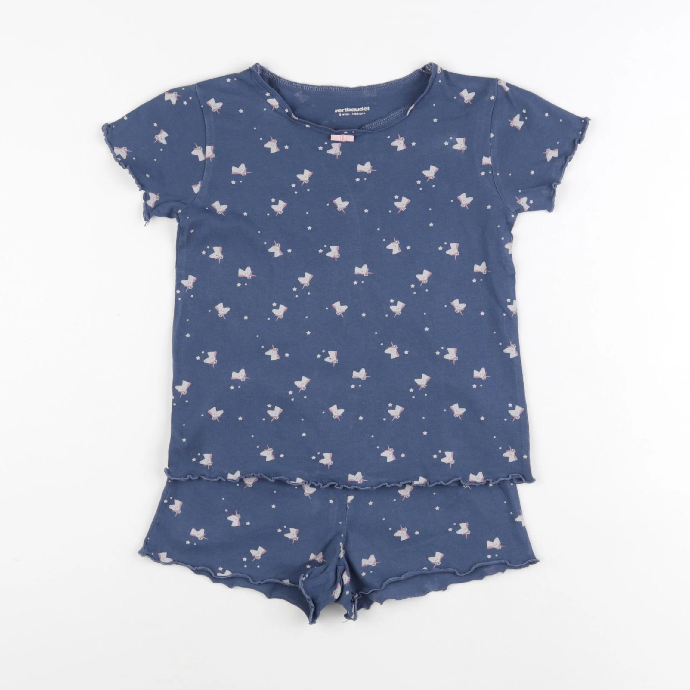 Vertbaudet - pyjama coton bleu - 4 ans