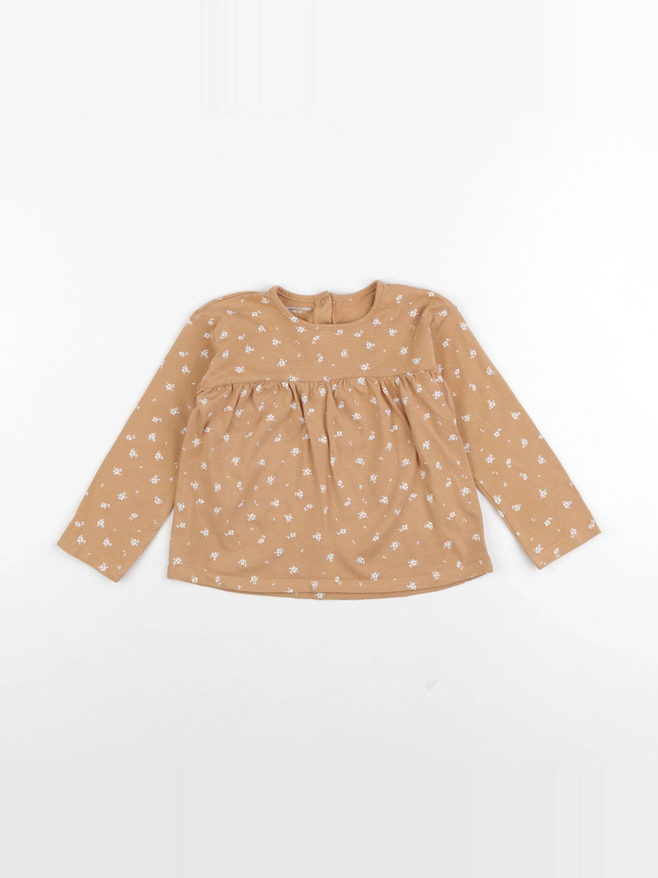 Vertbaudet - tee-shirt marron - 36 mois