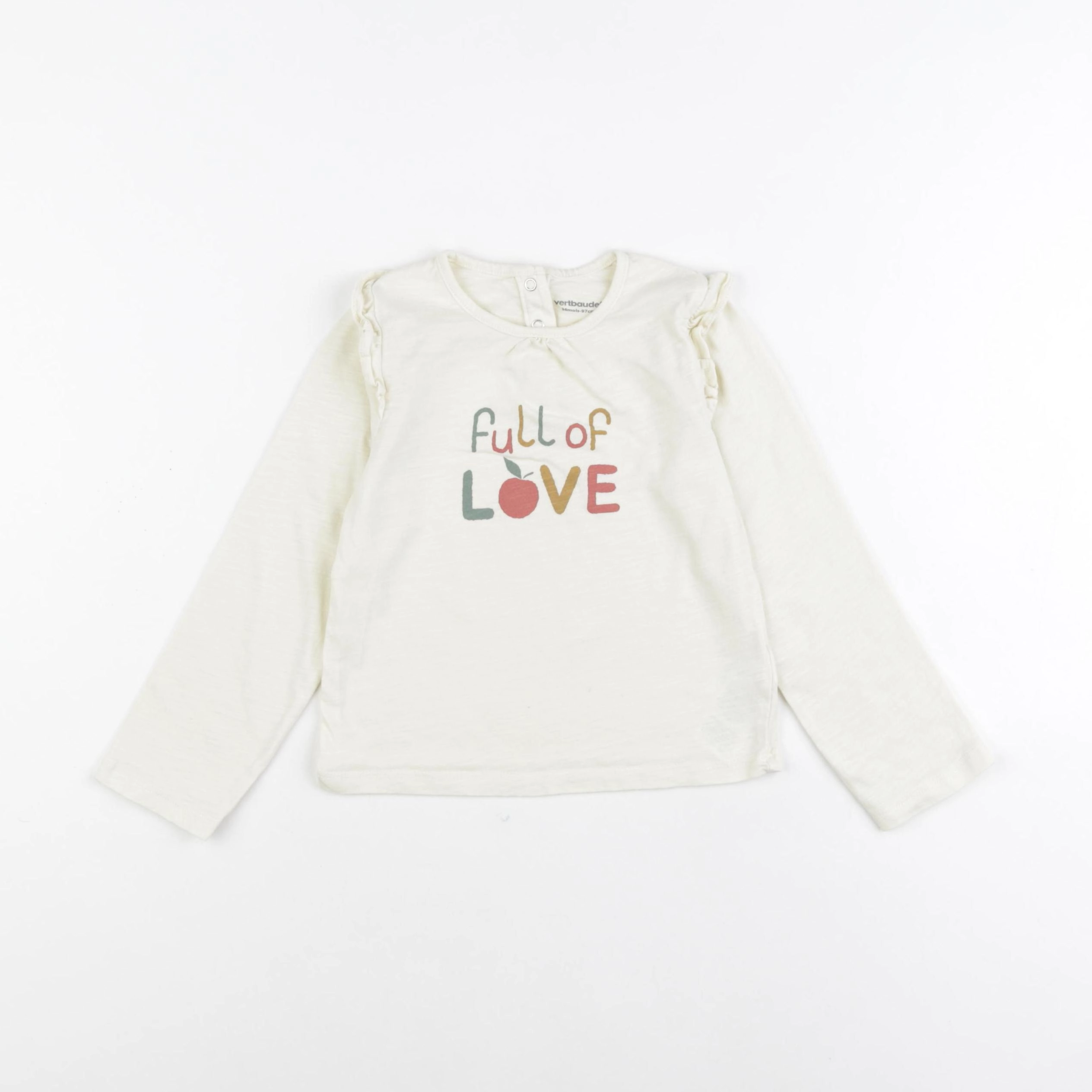 Vertbaudet - tee-shirt beige - 36 mois