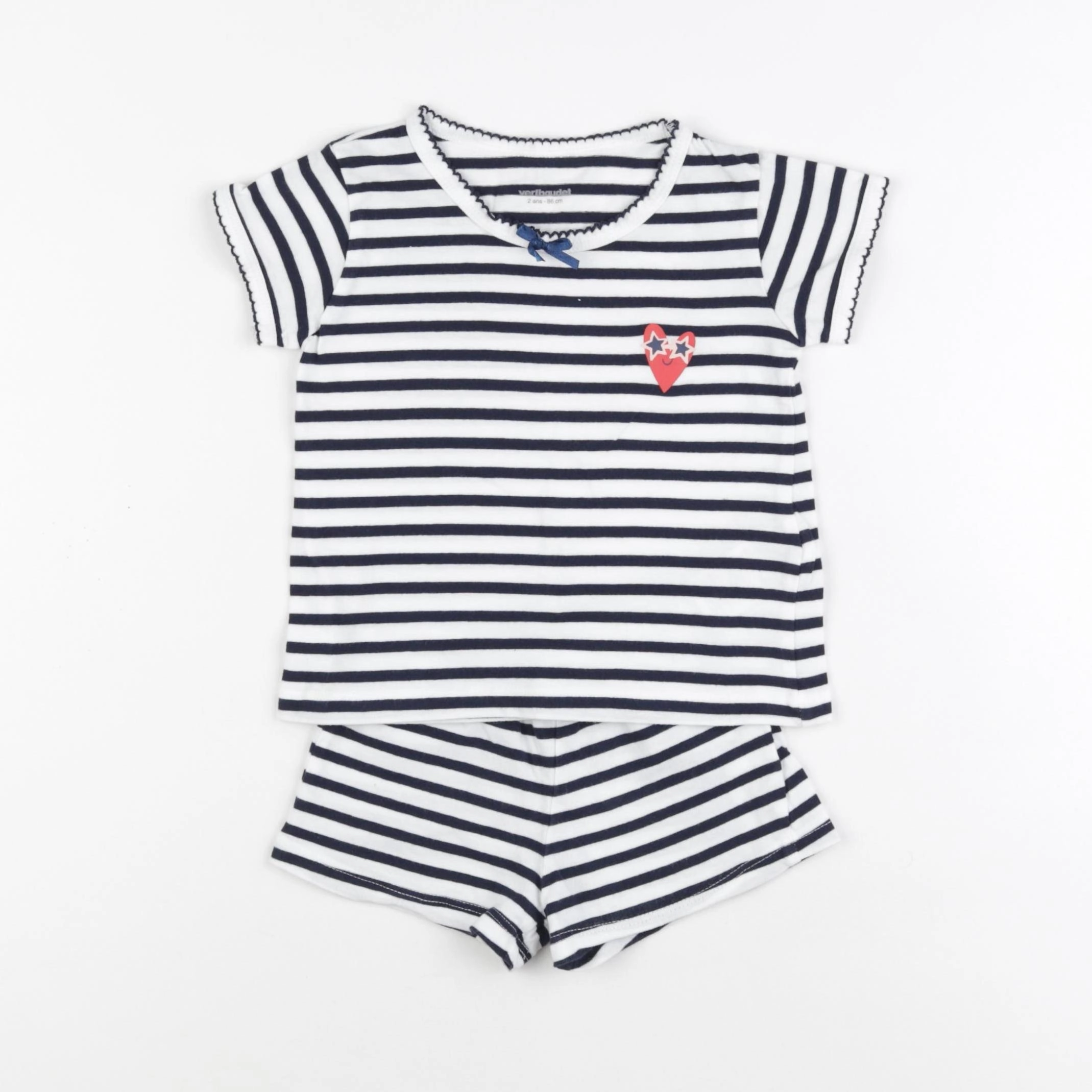 Vertbaudet - pyjama coton bleu - 2 ans