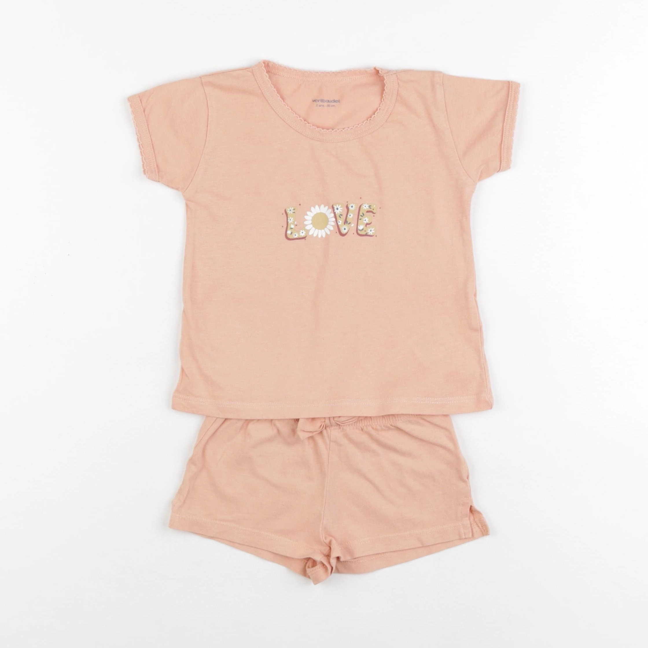Vertbaudet - pyjama coton orange - 2 ans