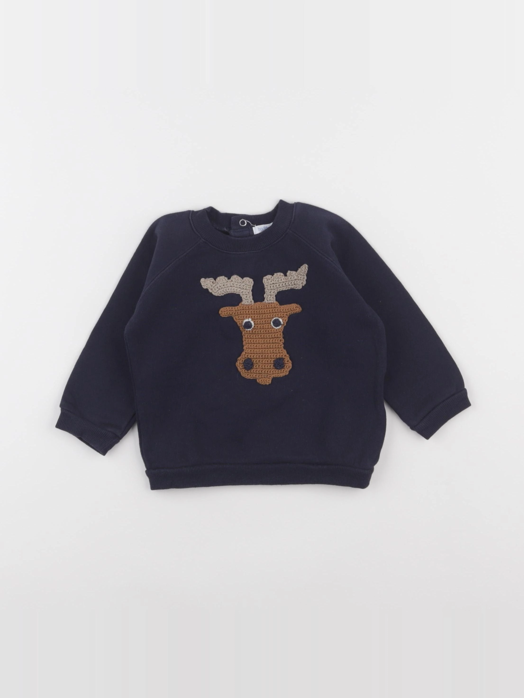 Boutchou - sweat bleu - 12 mois