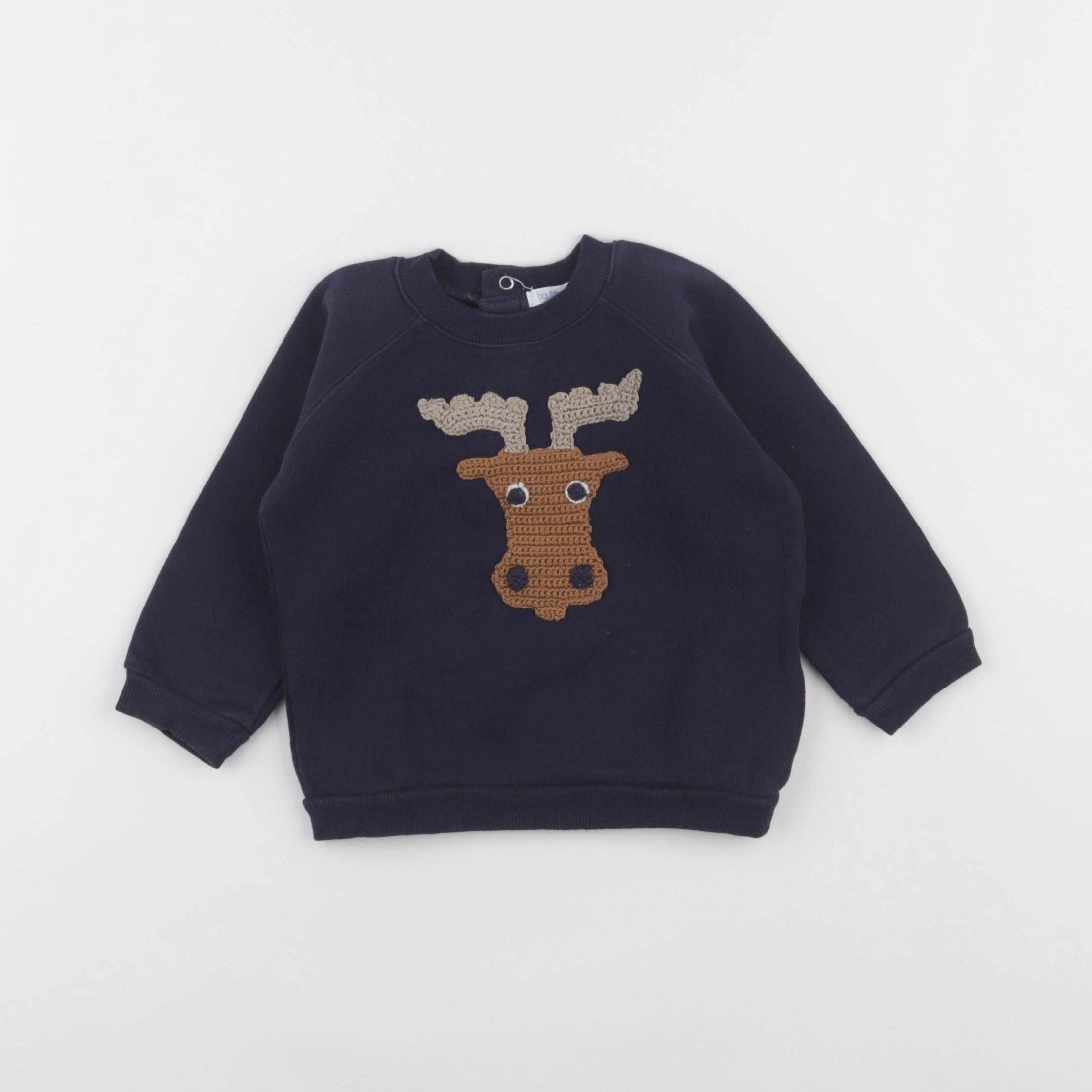 Boutchou - sweat bleu - 12 mois