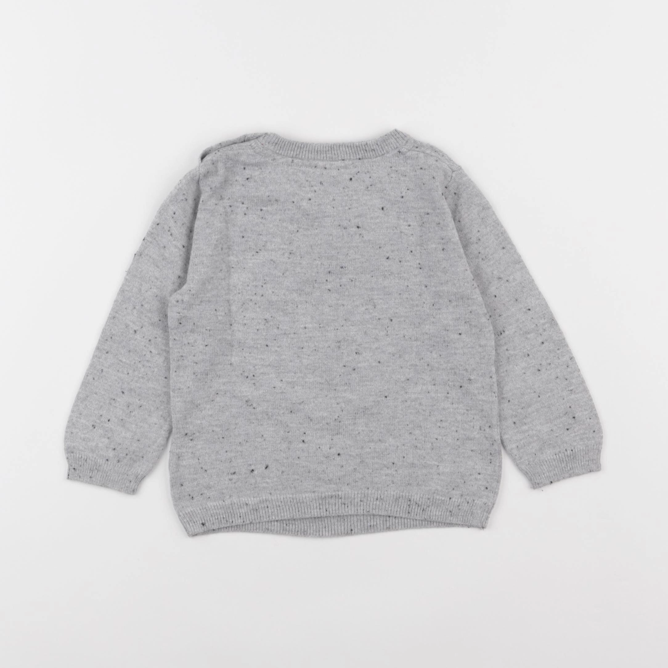 H&M - pull gris - 9/12 mois