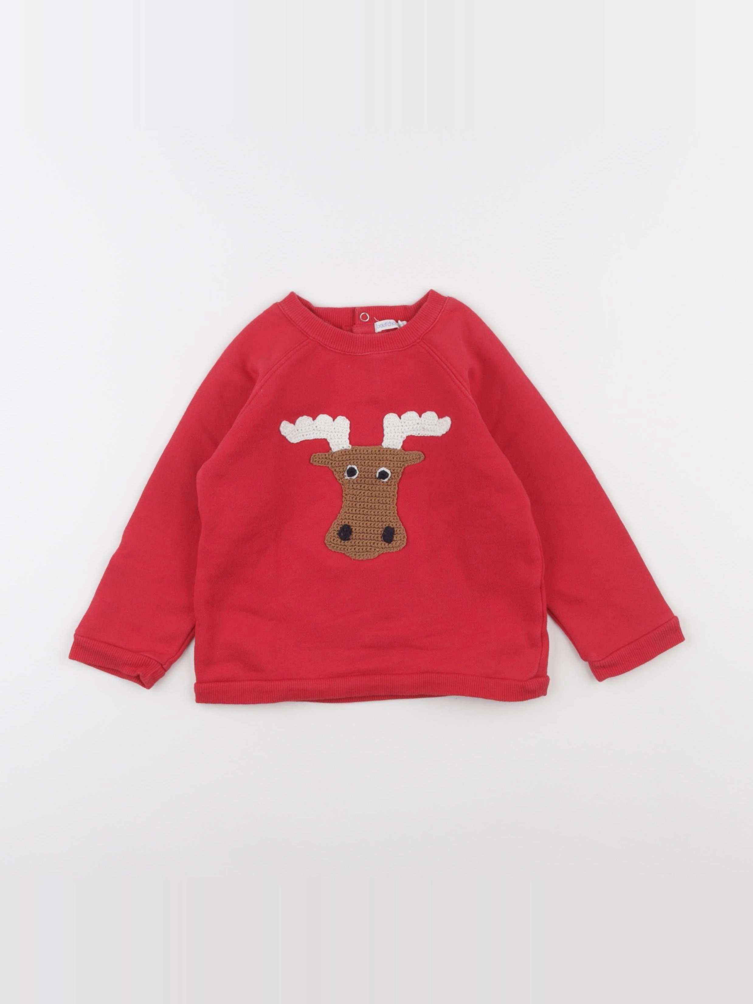 Boutchou - sweat rouge - 36 mois