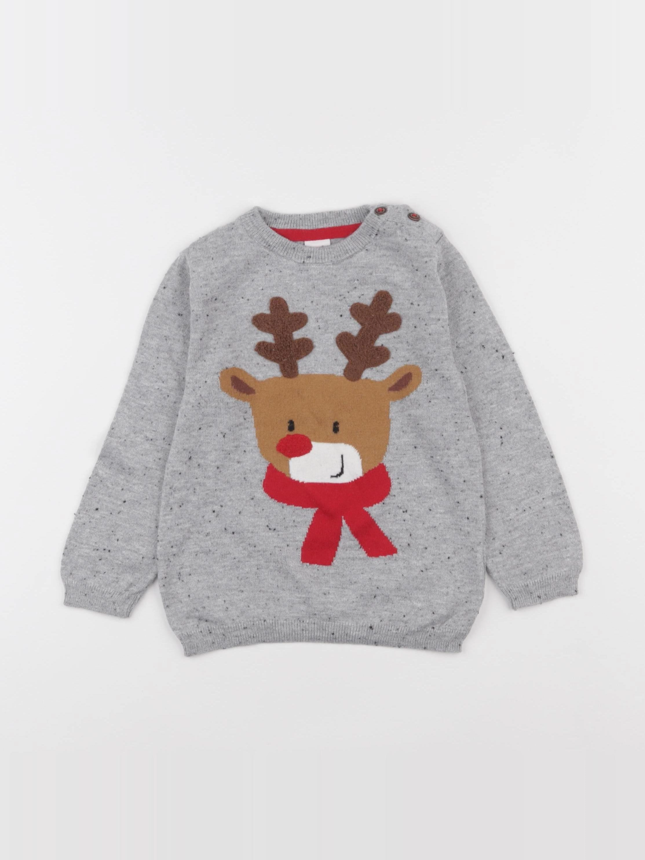 H&M - pull gris - 18/24 mois