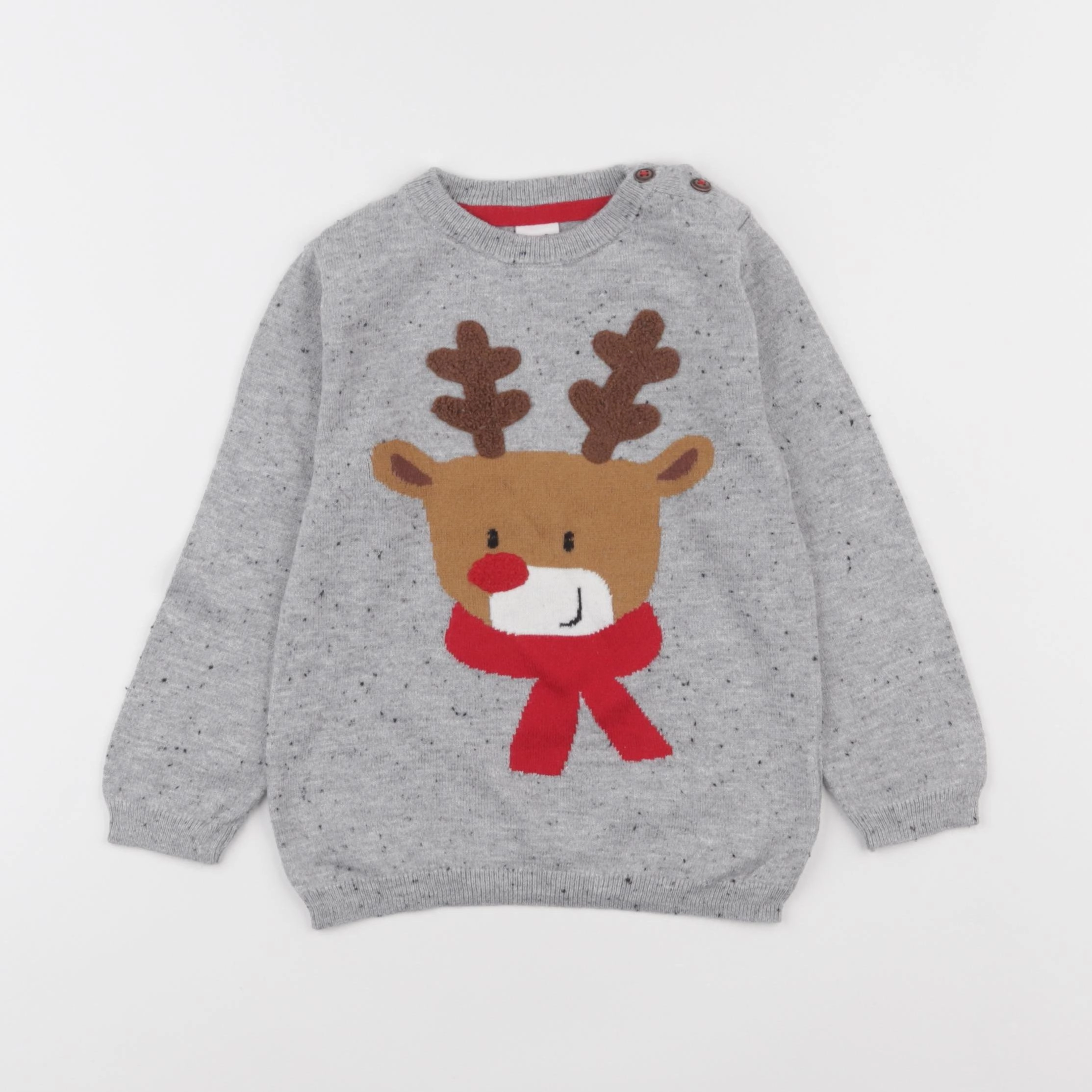 H&M - pull gris - 18/24 mois