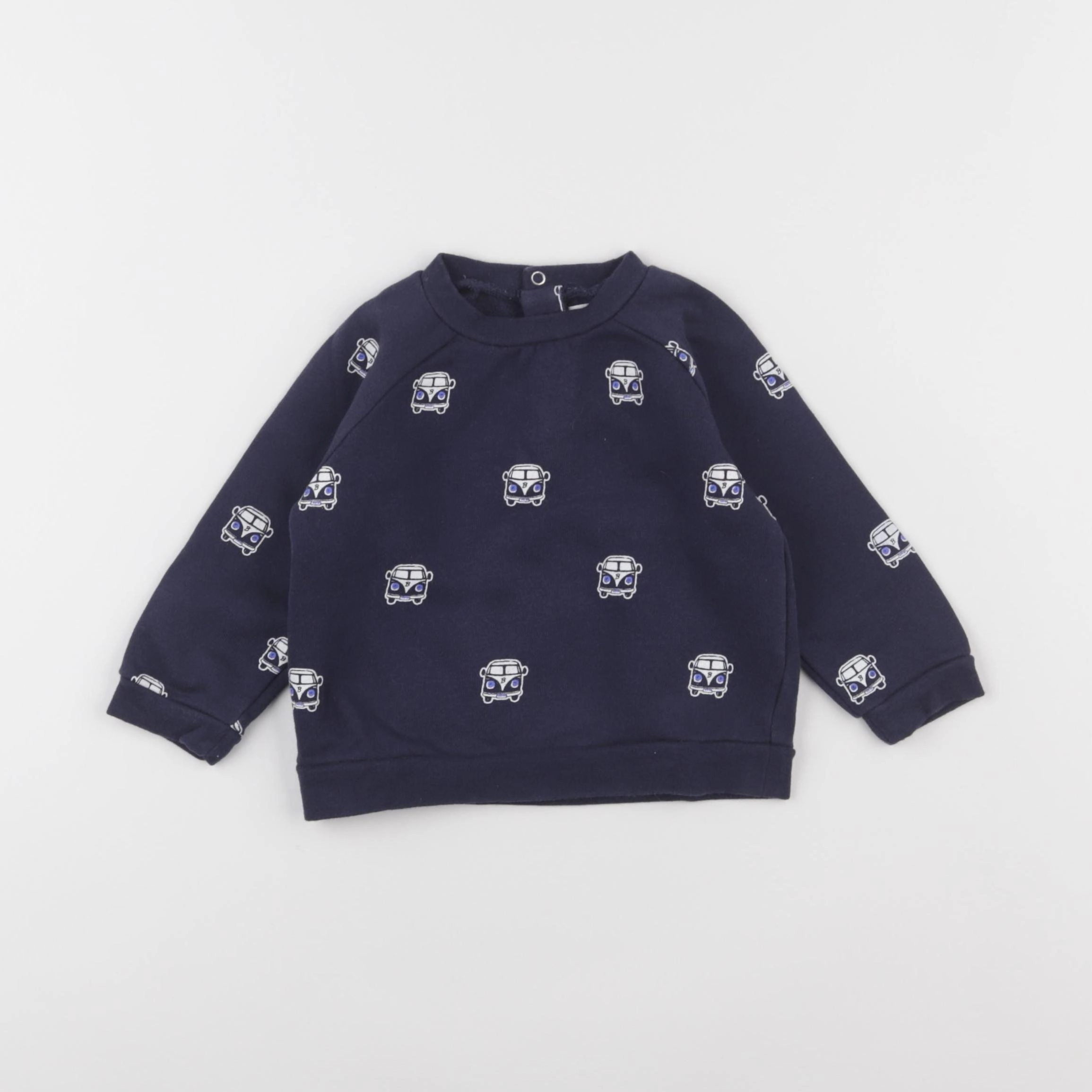 Boutchou - sweat bleu - 12 mois
