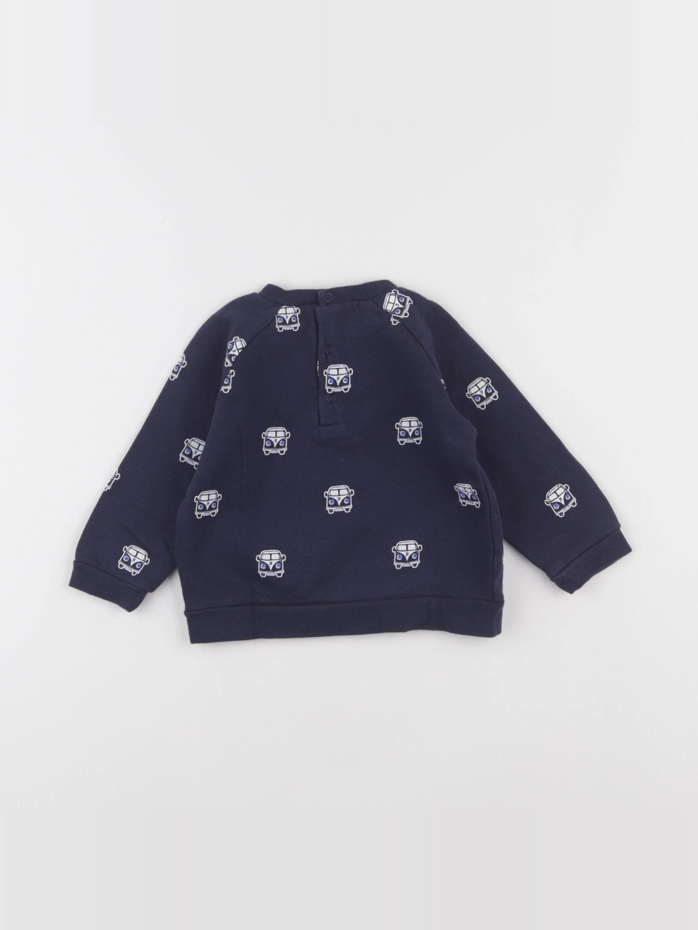 Boutchou - sweat bleu - 12 mois