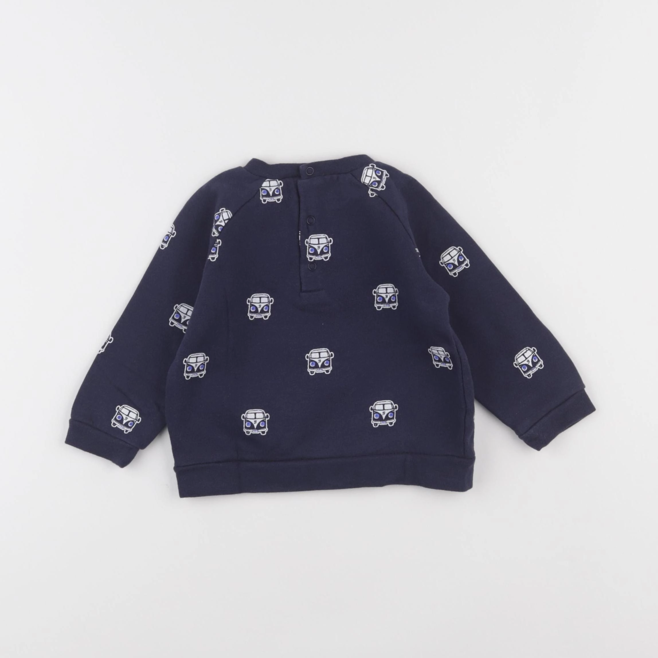 Boutchou - sweat bleu - 12 mois