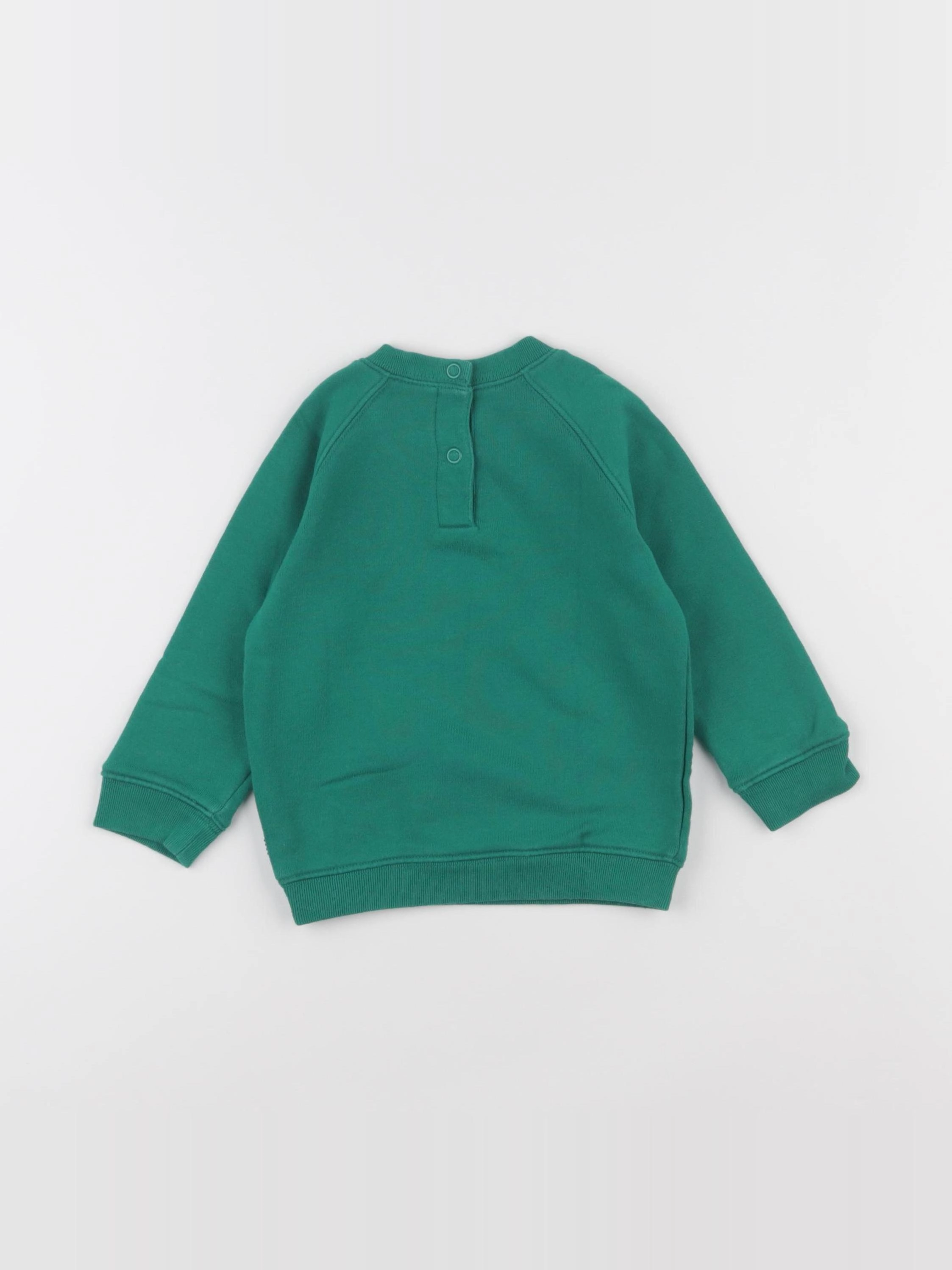 Petit Bateau - sweat vert - 12 mois