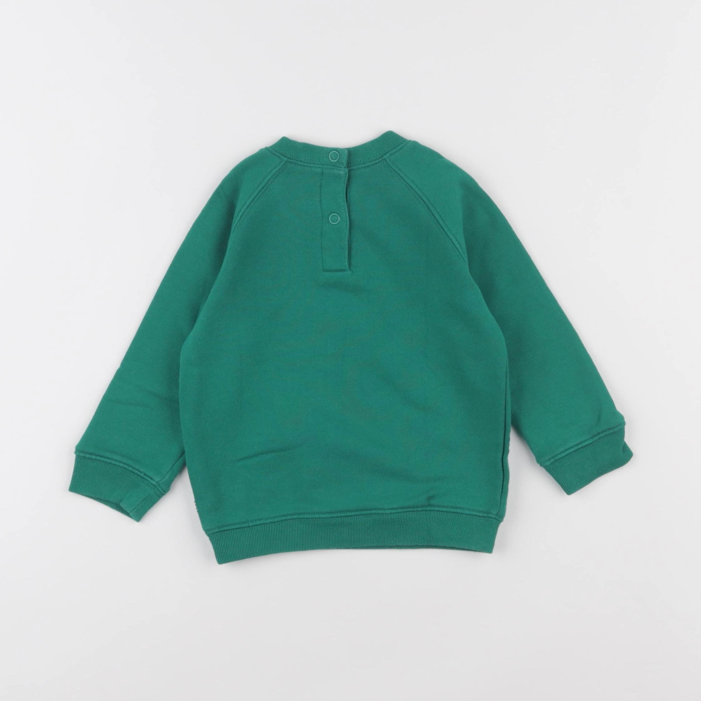 Petit Bateau - sweat vert - 12 mois