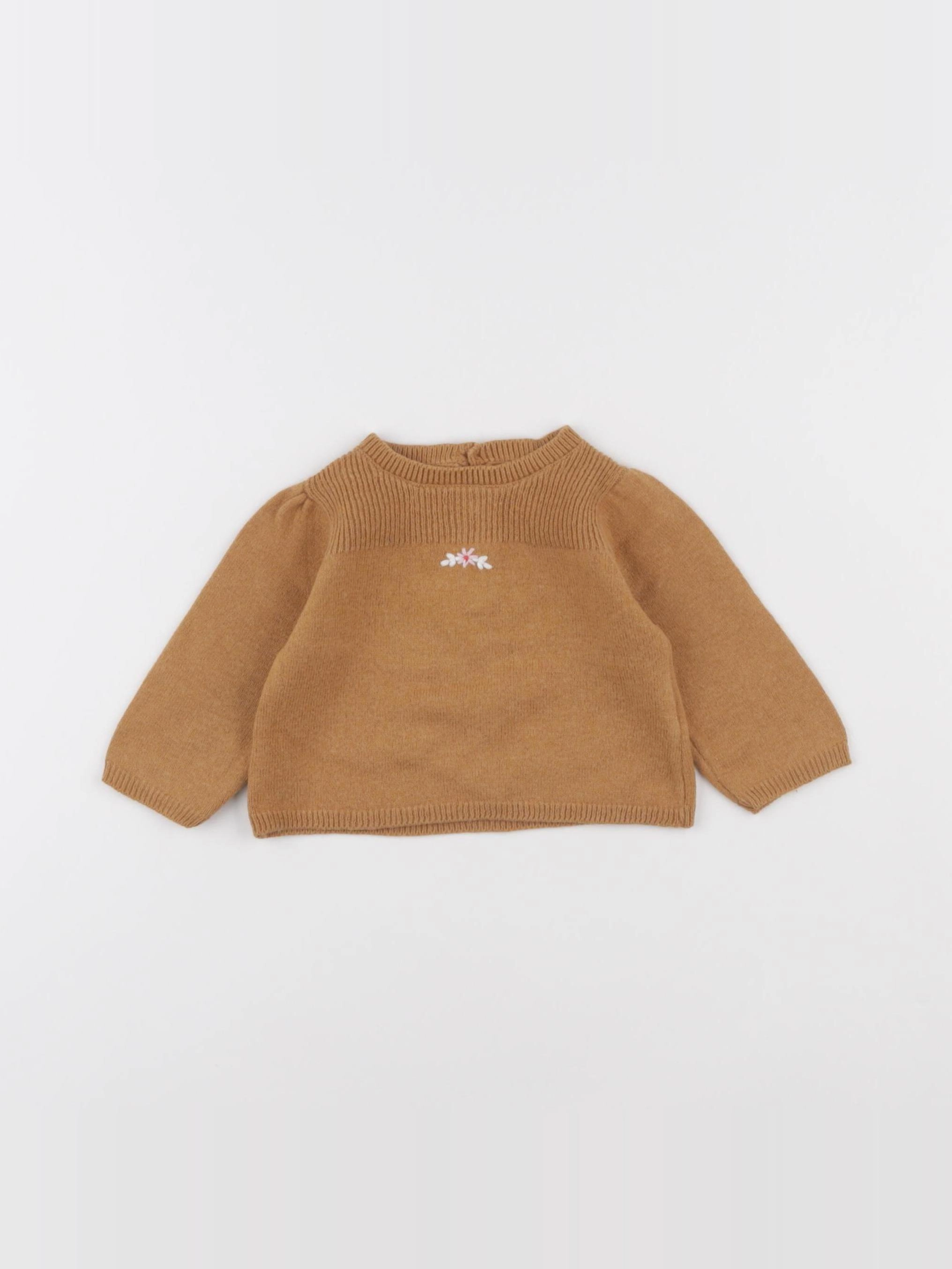 Boutchou - pull marron - 3 mois
