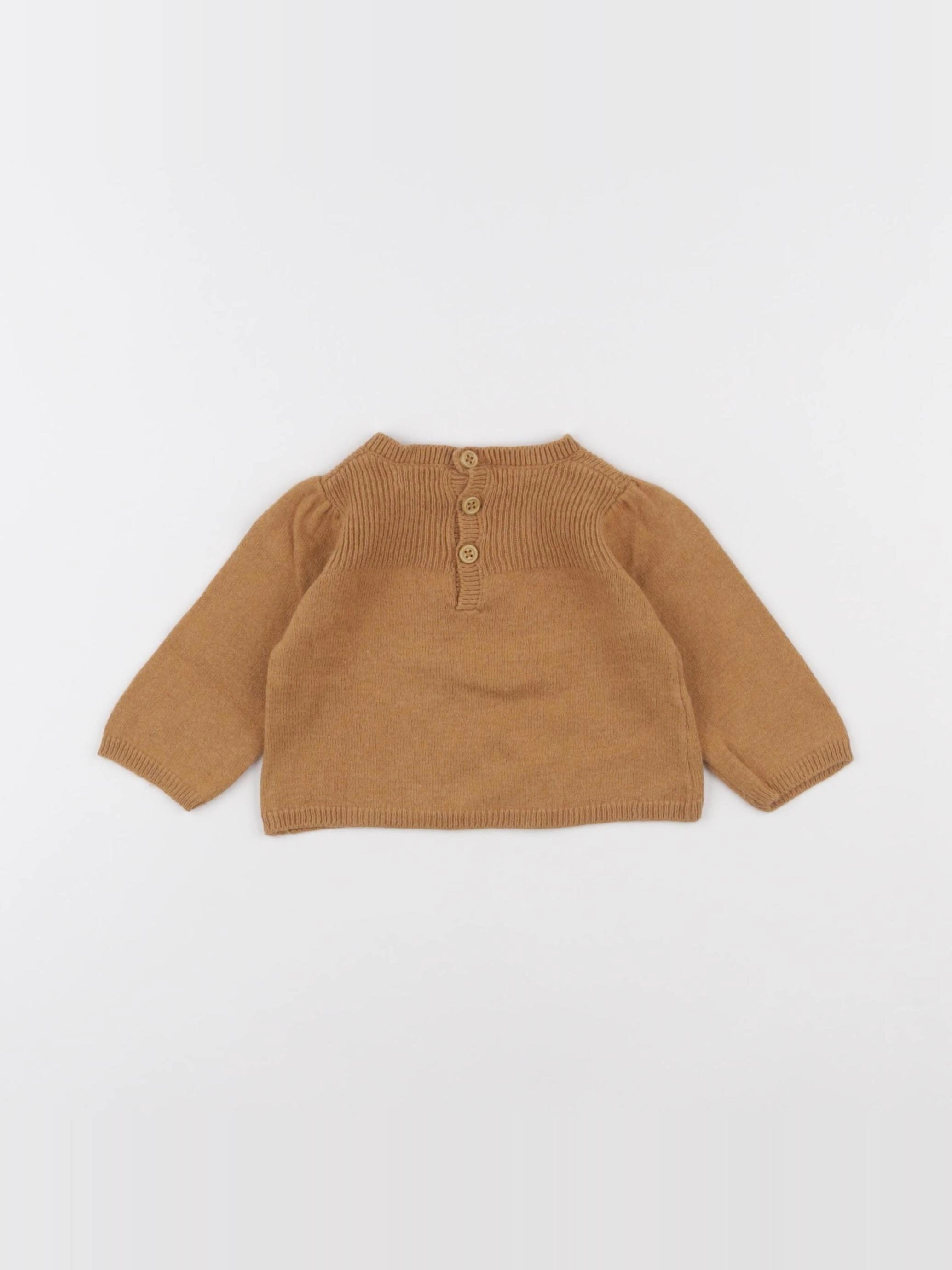 Boutchou - pull marron - 3 mois