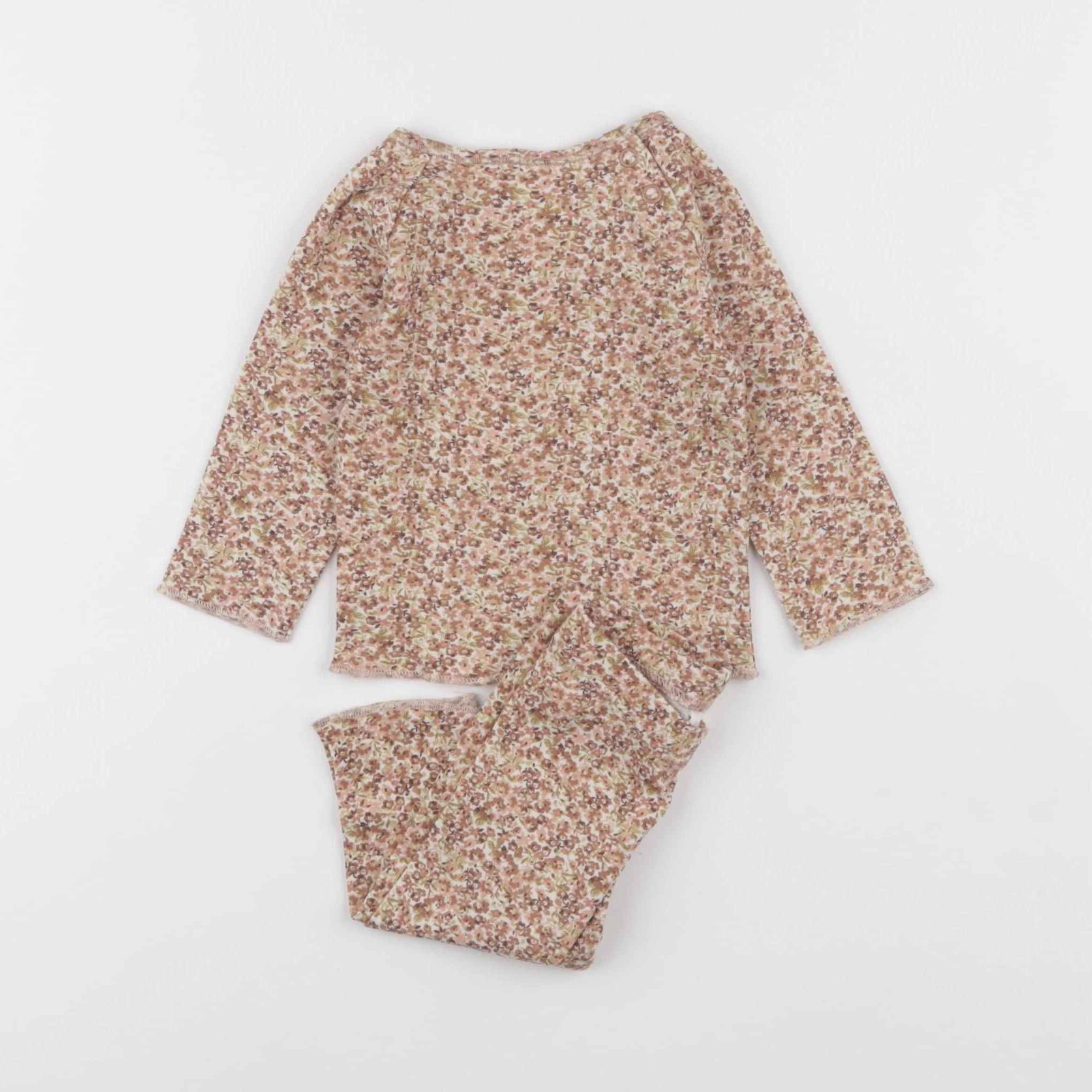 H&M - pyjama coton rose - 3/6 mois