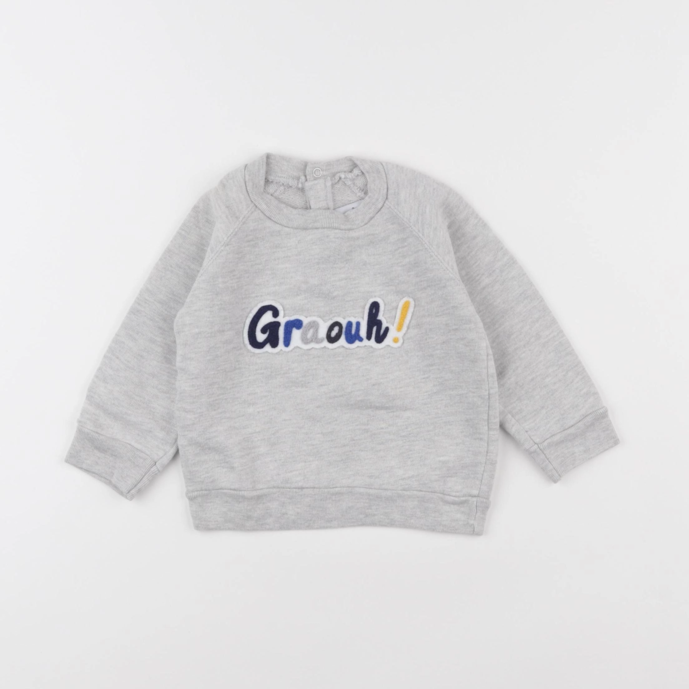 Petit Bateau - sweat gris - 12 mois