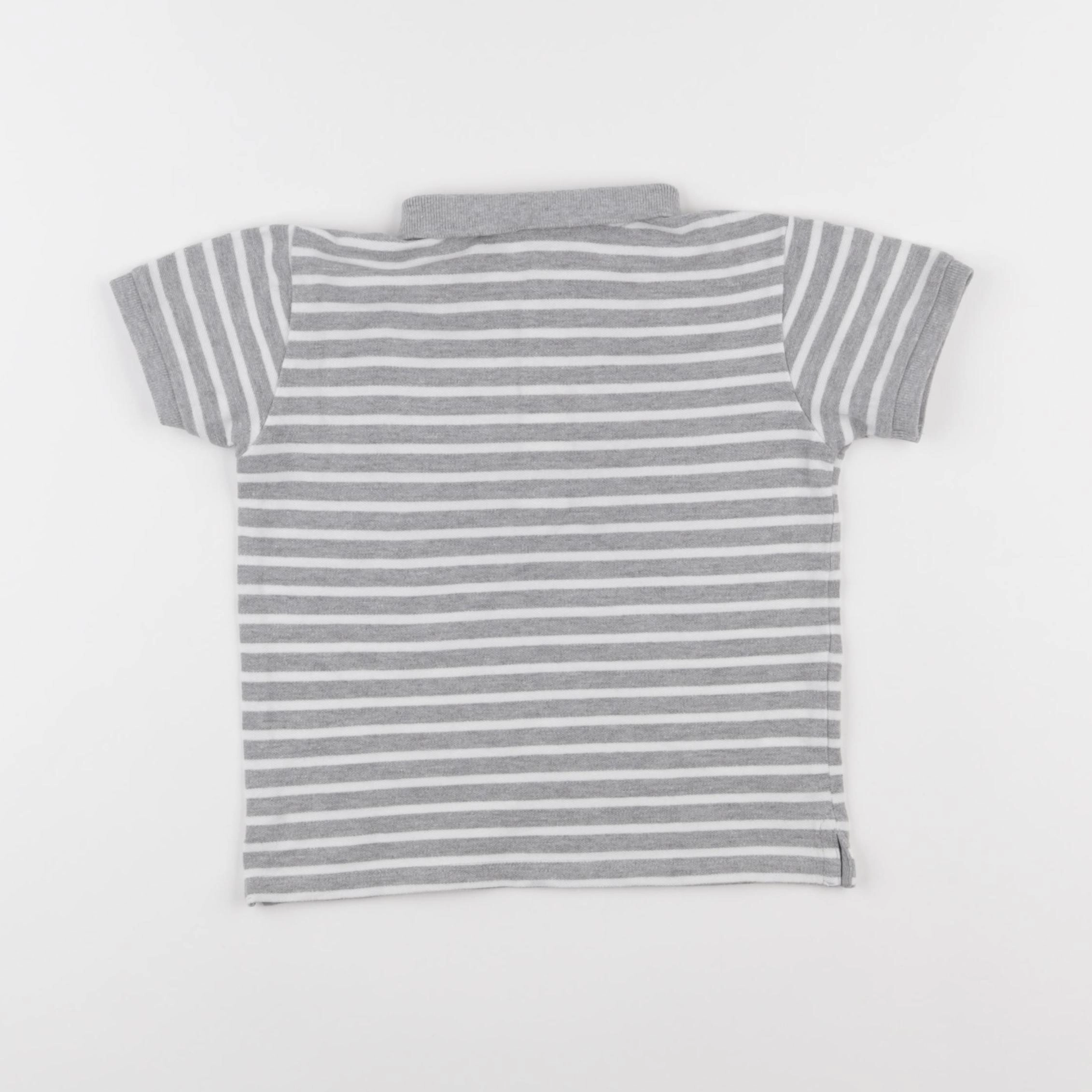 Mango - polo blanc, gris - 2/3 ans